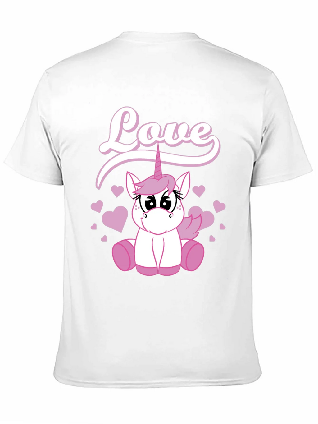 Love Unicorn Graphic Black T-Shirt