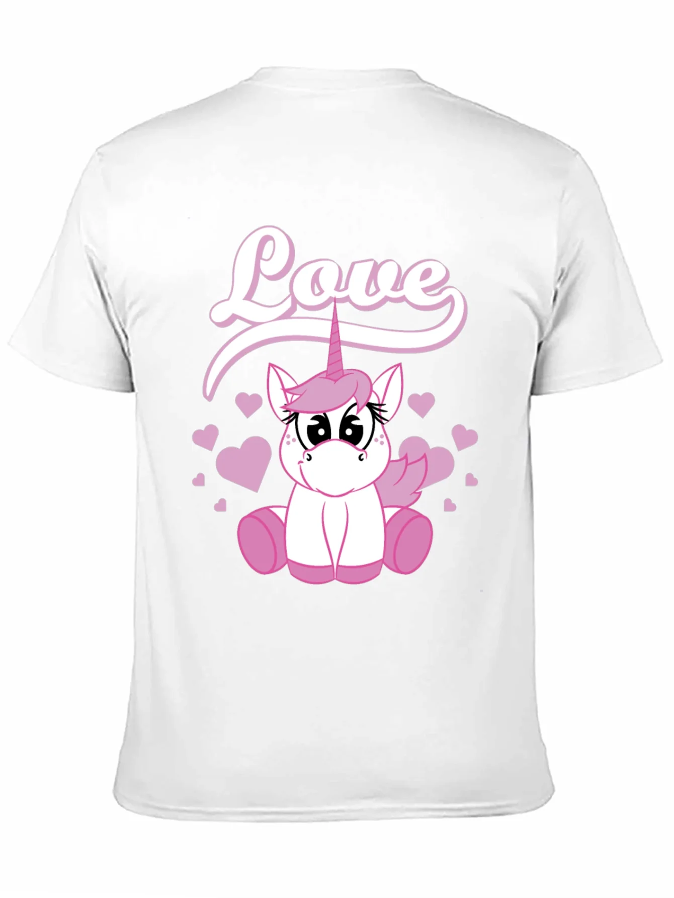 Love Unicorn Graphic Black T-Shirt