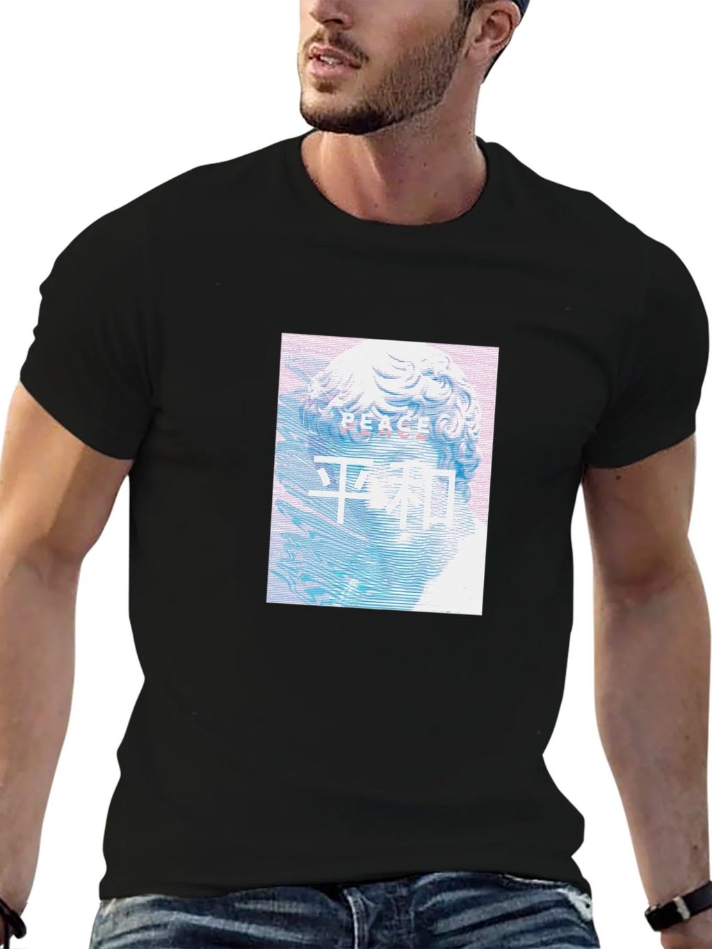 Peace Statue Graphic T-Shirt