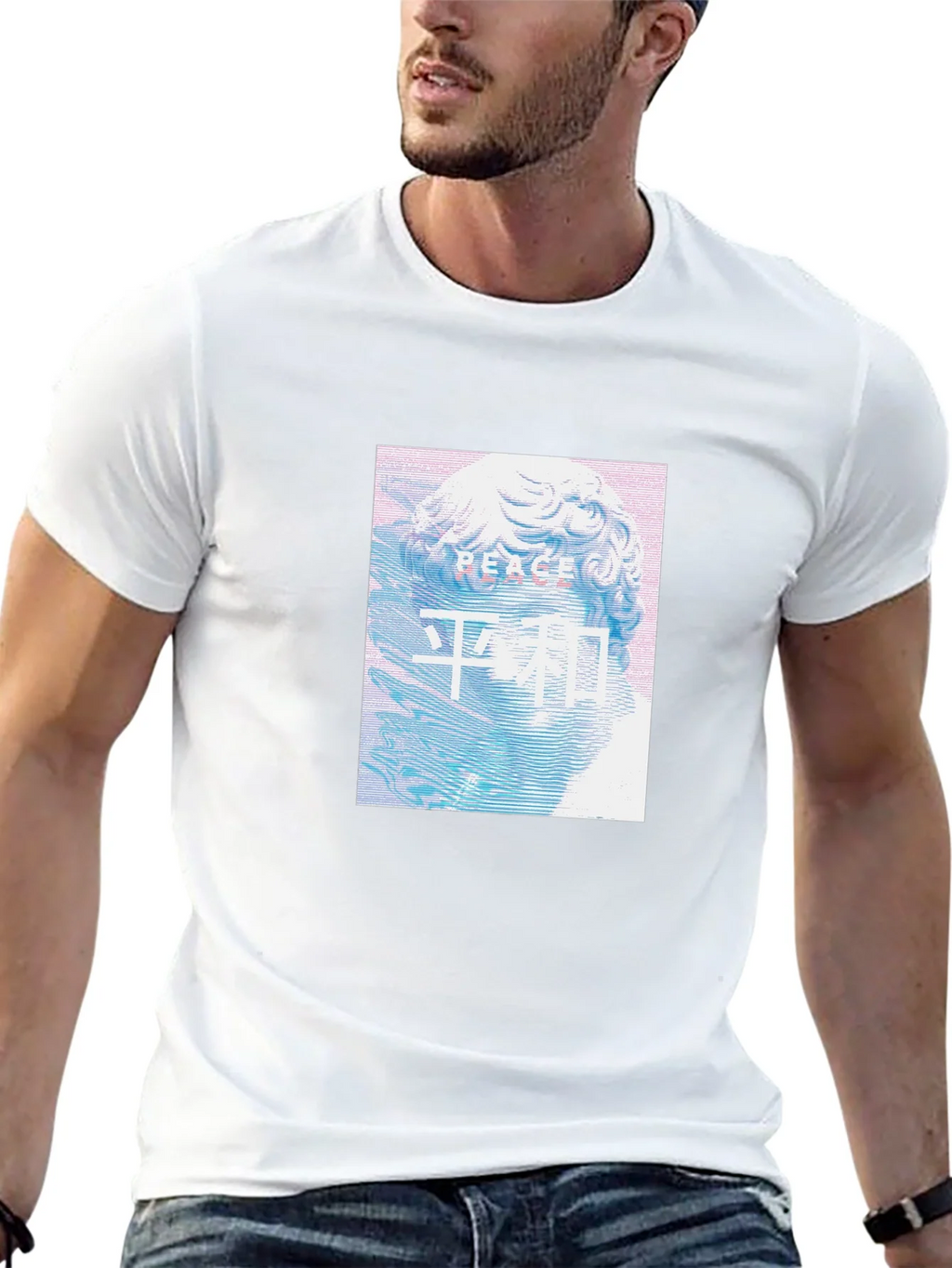 Peace Statue Graphic T-Shirt