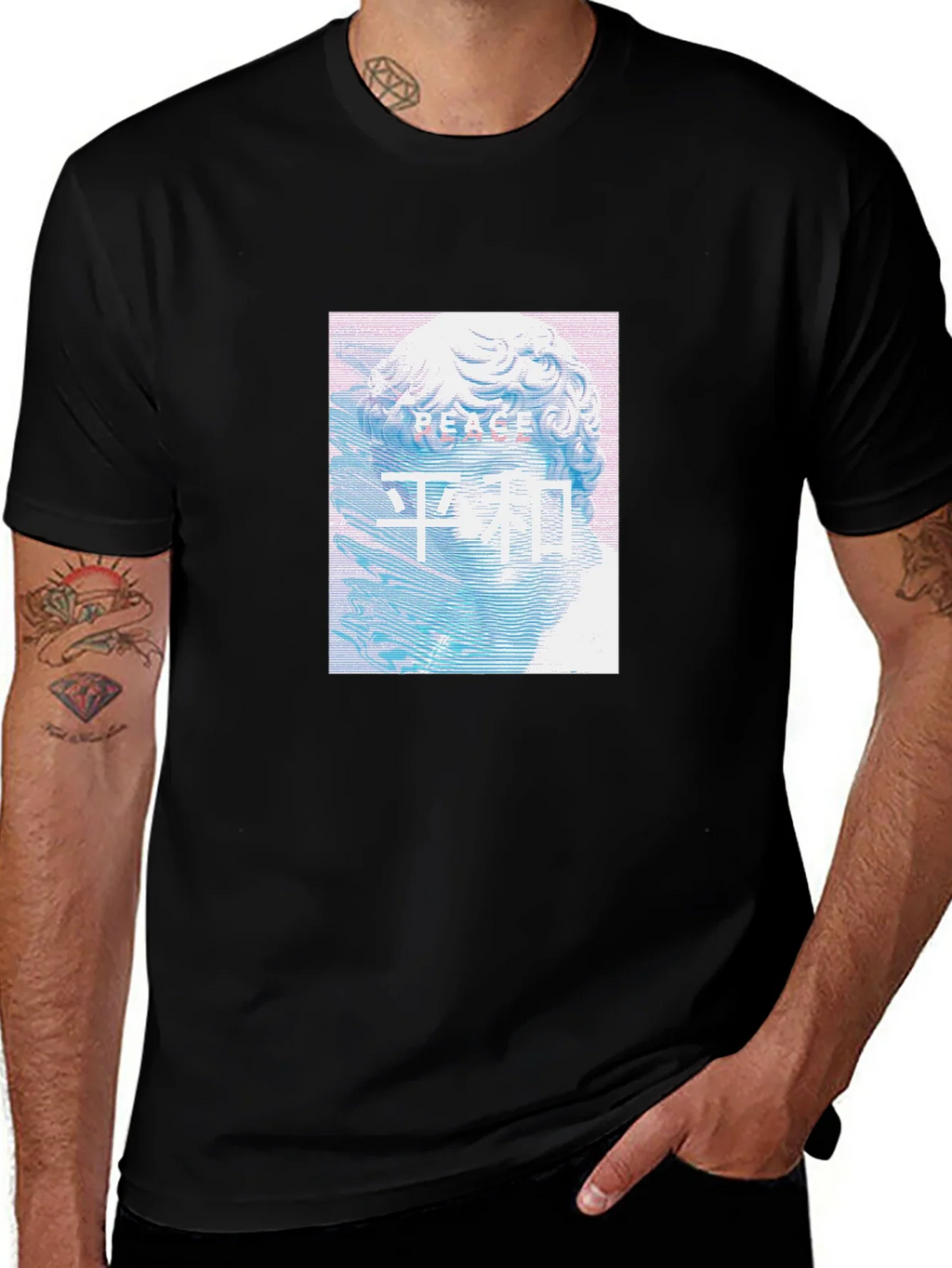 Peace Statue Graphic T-Shirt