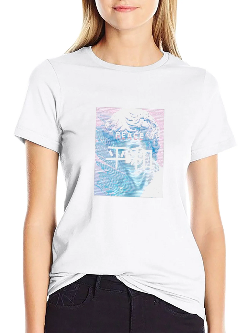 Peace Statue Graphic T-Shirt