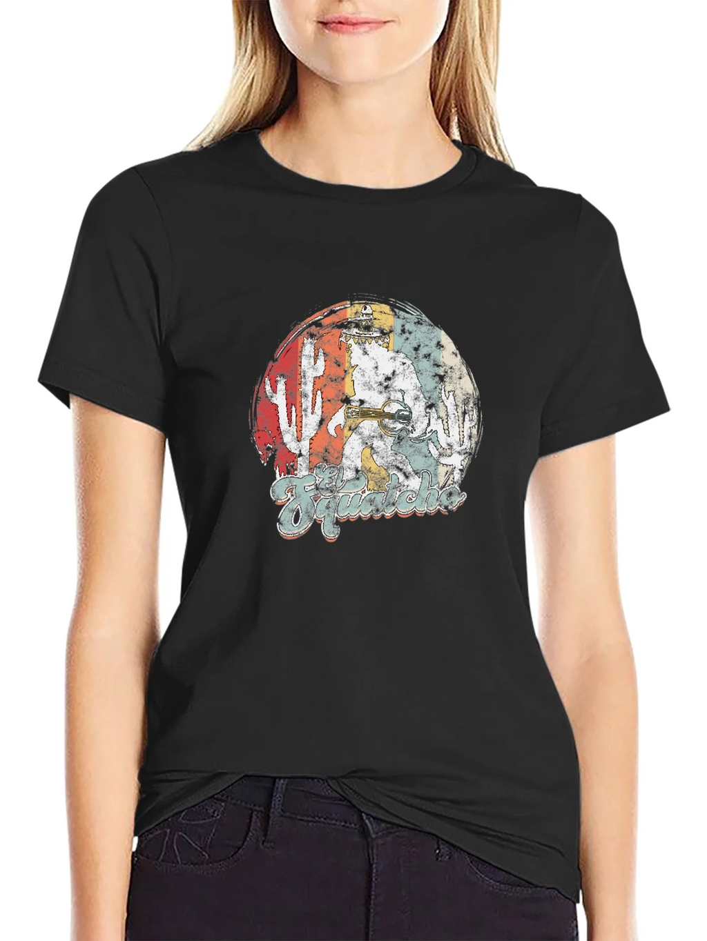 Retro Bigfoot Sasquatch T-Shirt - Desert Adventure