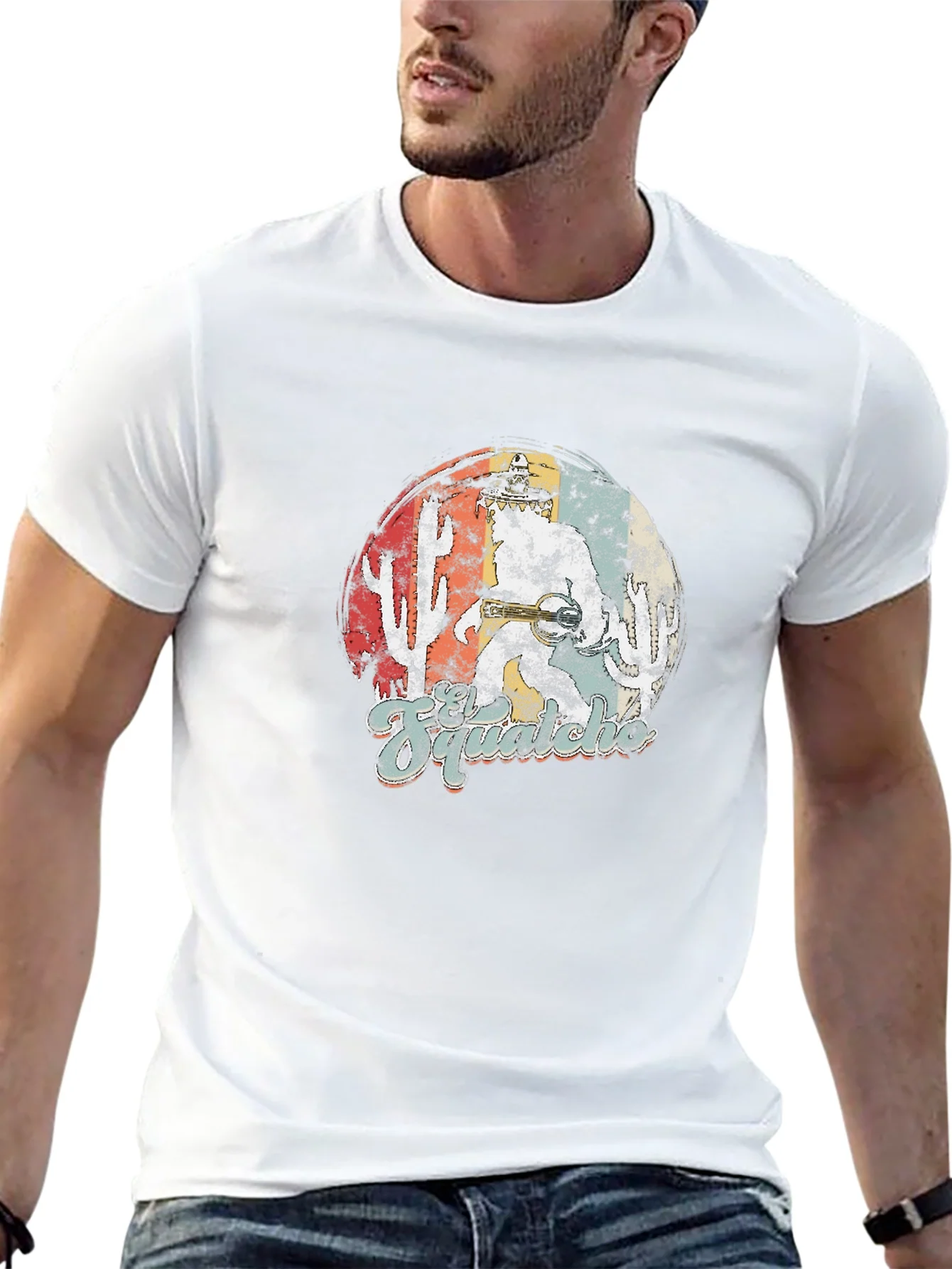 Retro Bigfoot Sasquatch T-Shirt - Desert Adventure
