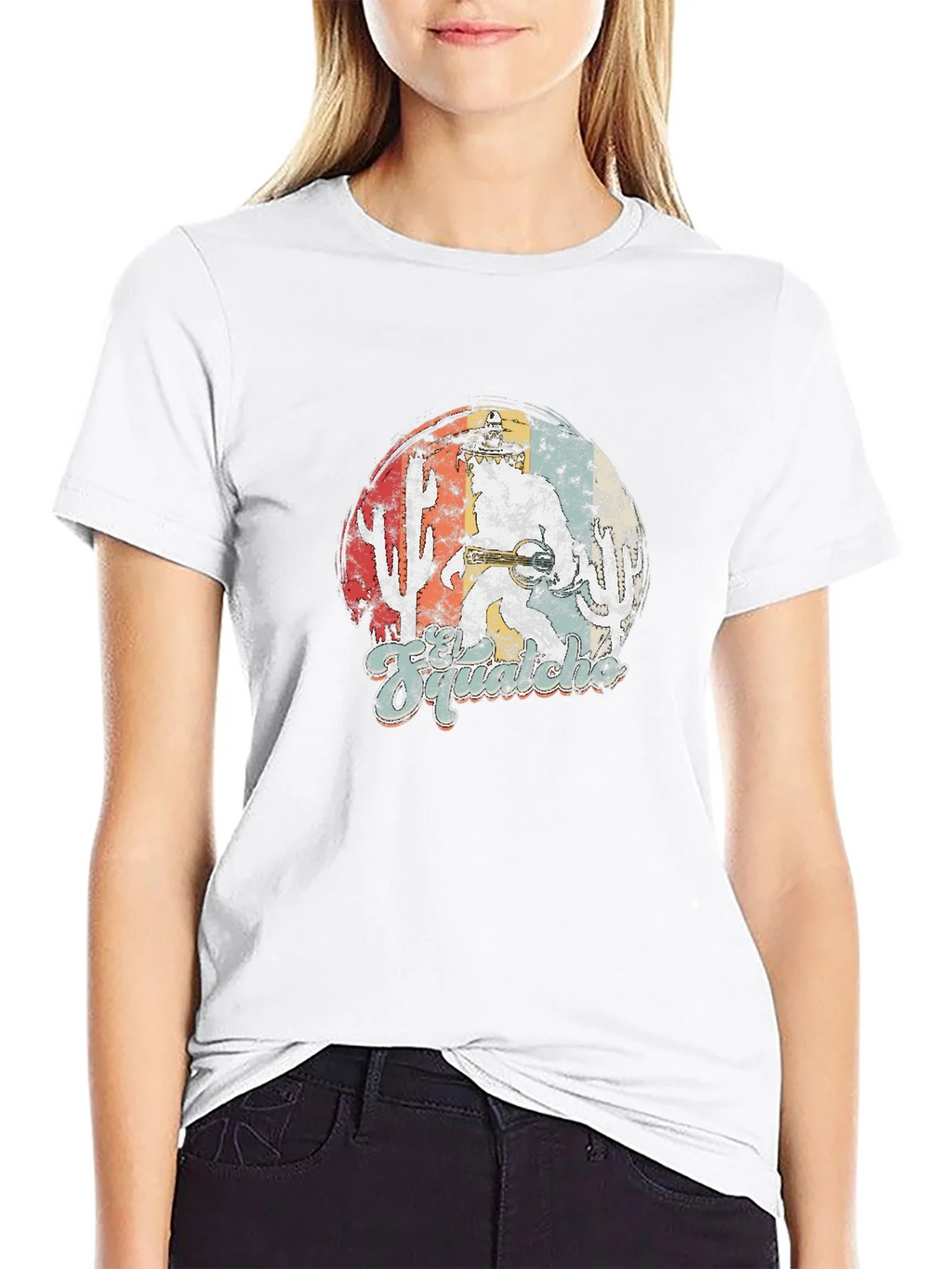 Retro Bigfoot Sasquatch T-Shirt - Desert Adventure