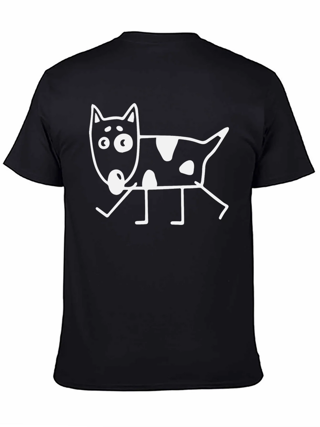 Funny Dog Graphic Black T-Shirt