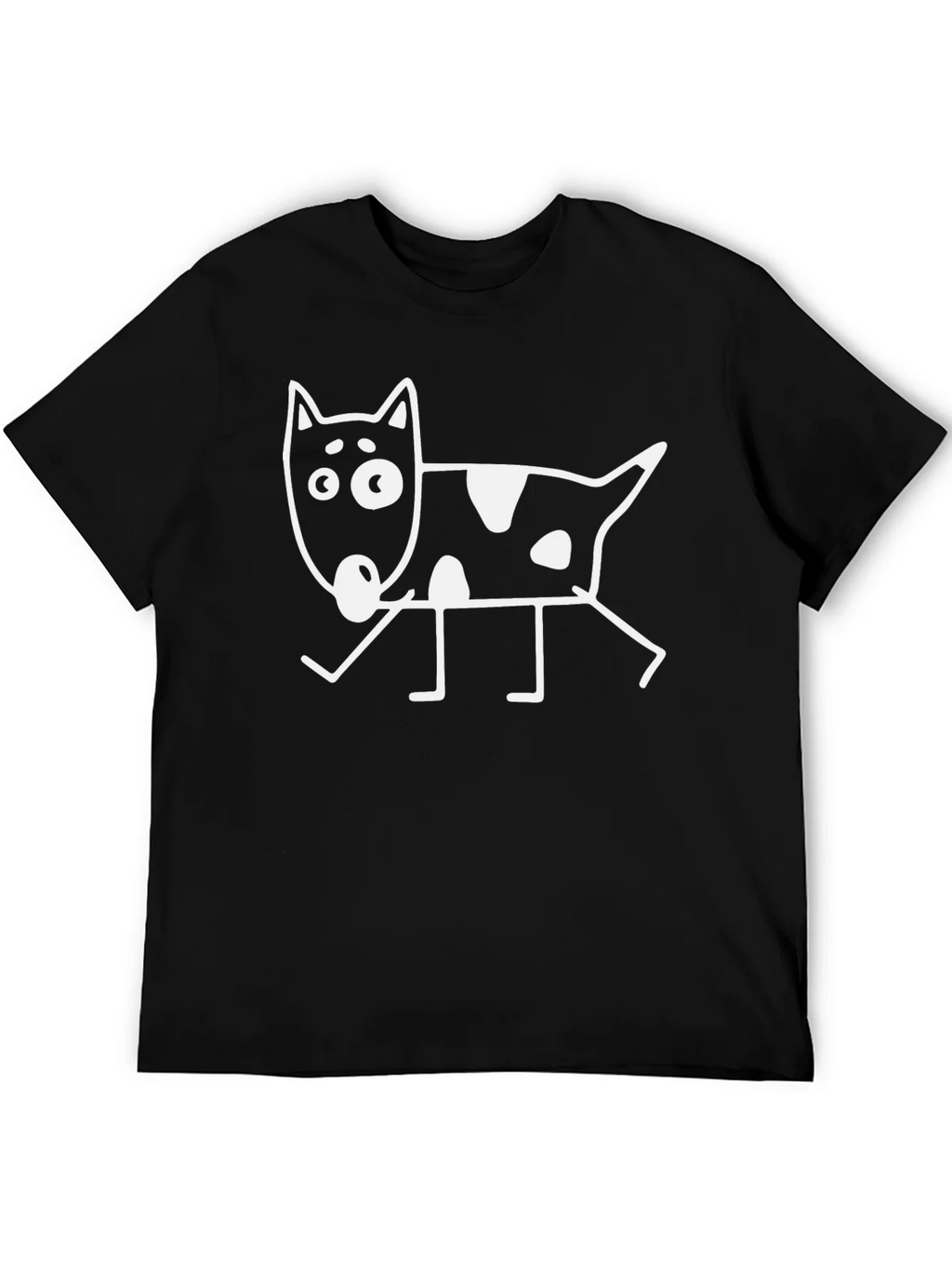 Funny Dog Graphic Black T-Shirt
