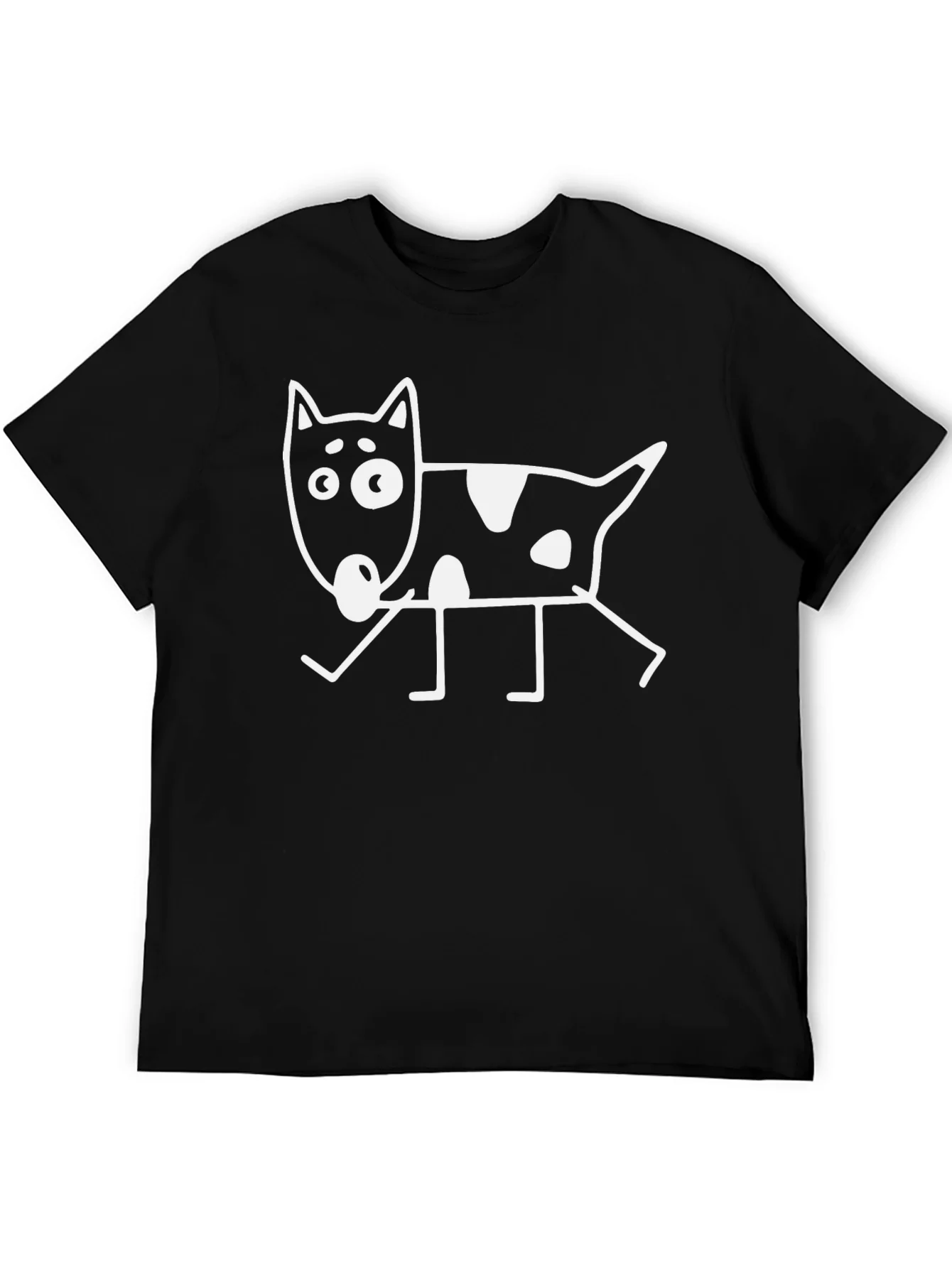 Funny Dog Graphic Black T-Shirt
