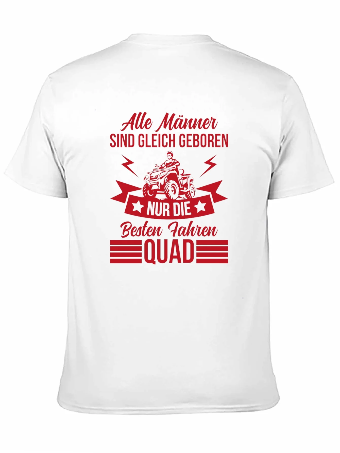 Mens Black T-Shirt - Quad Biker Design