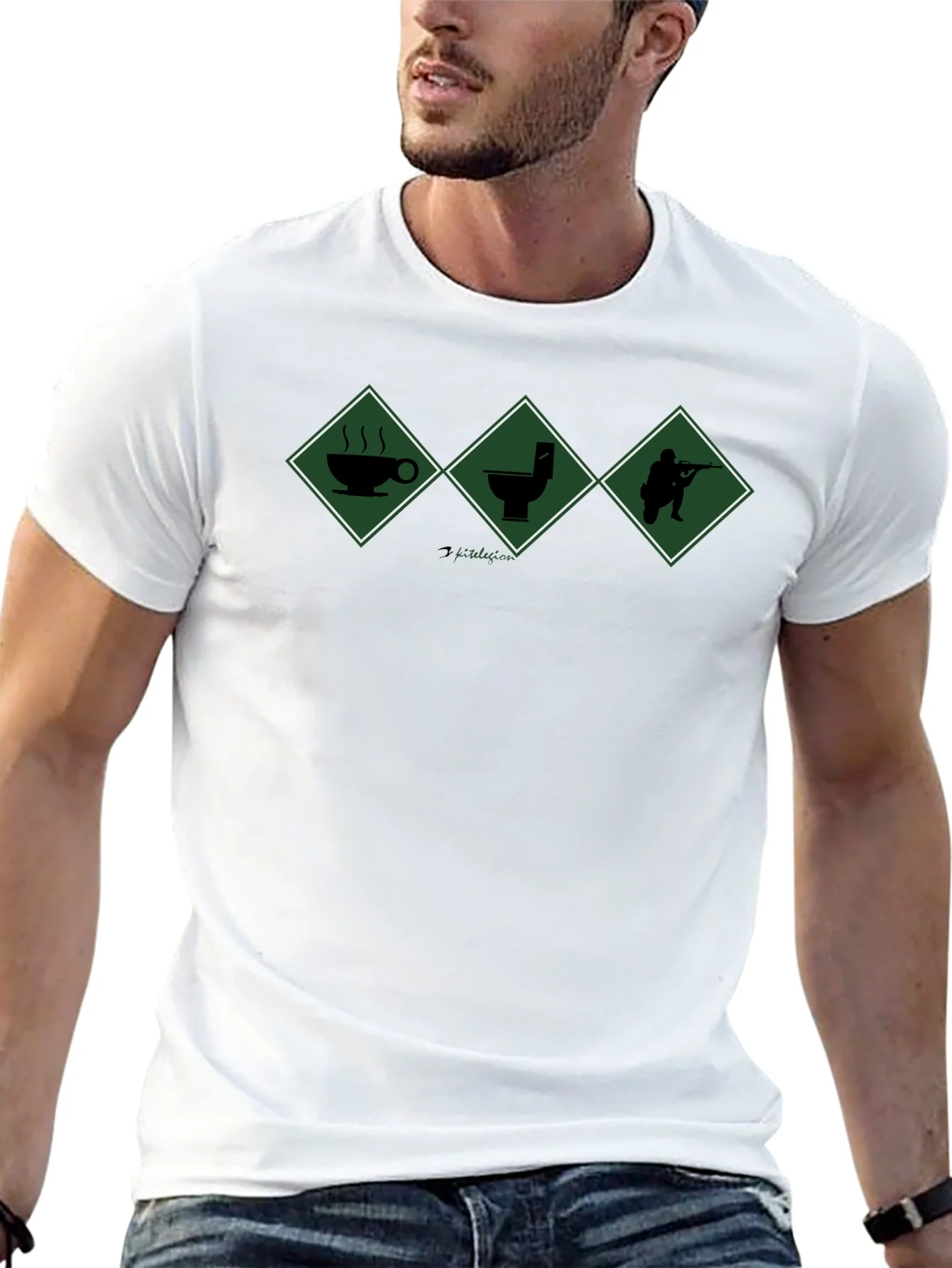 Coffee Toilet War T-Shirt - Military Humor Tee