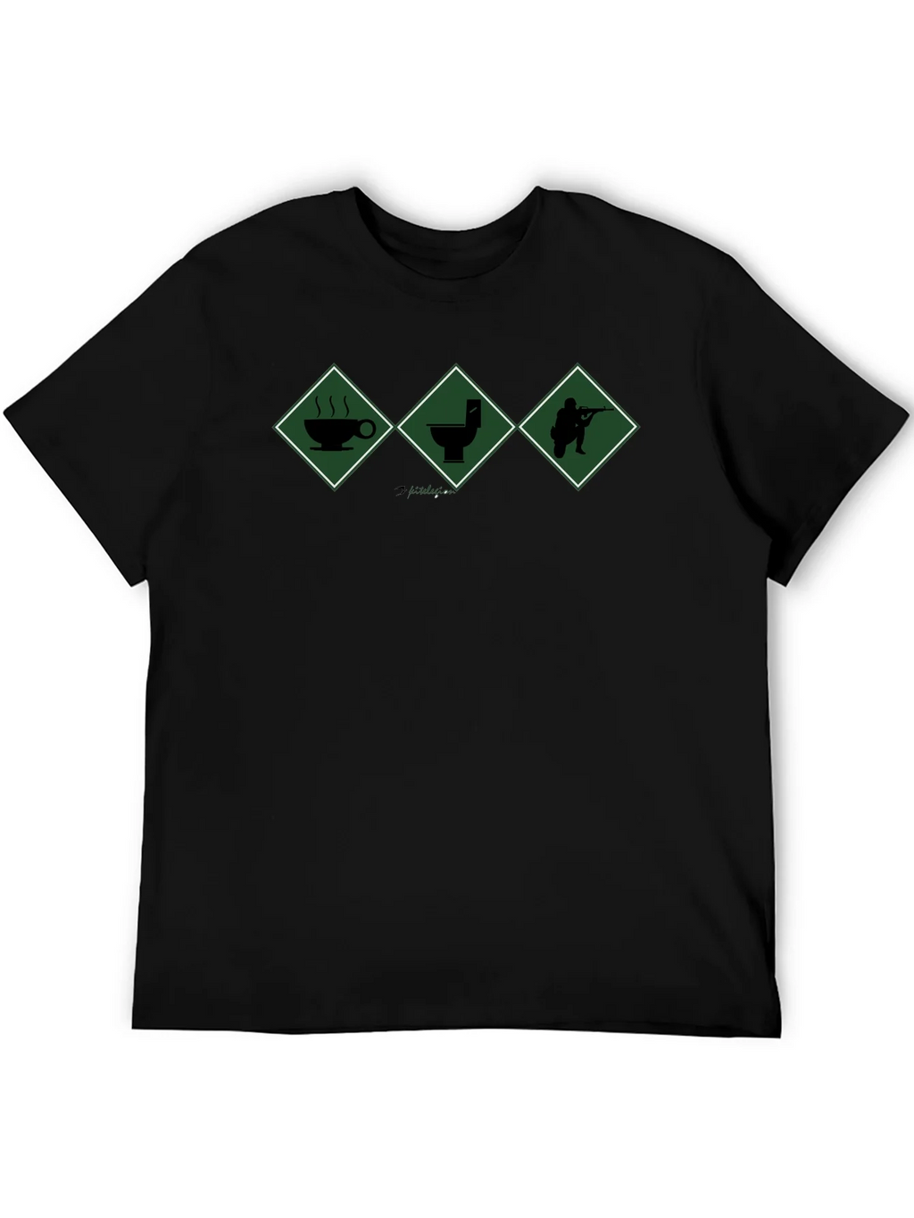 Coffee Toilet War T-Shirt - Military Humor Tee