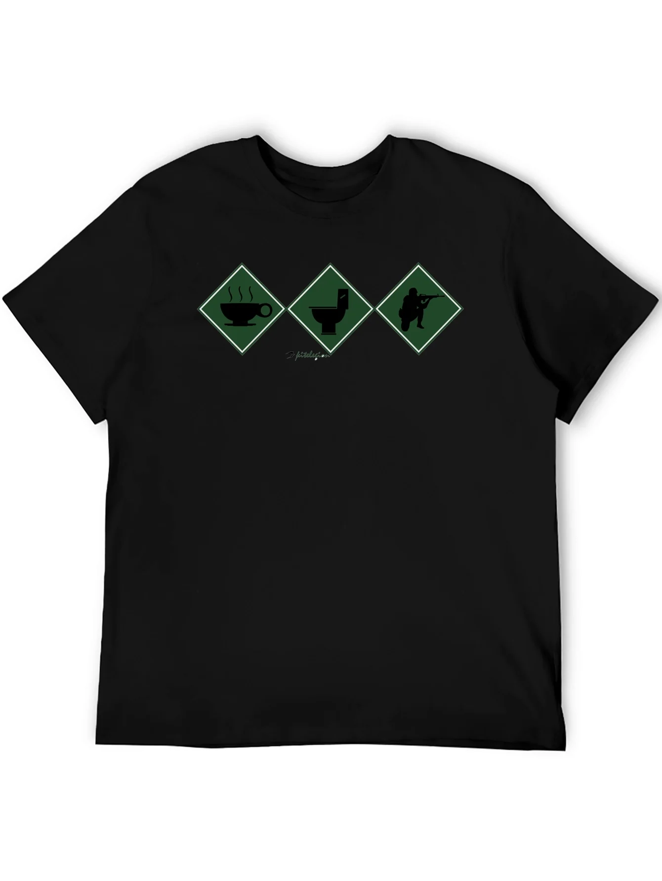 Coffee Toilet War T-Shirt - Military Humor Tee