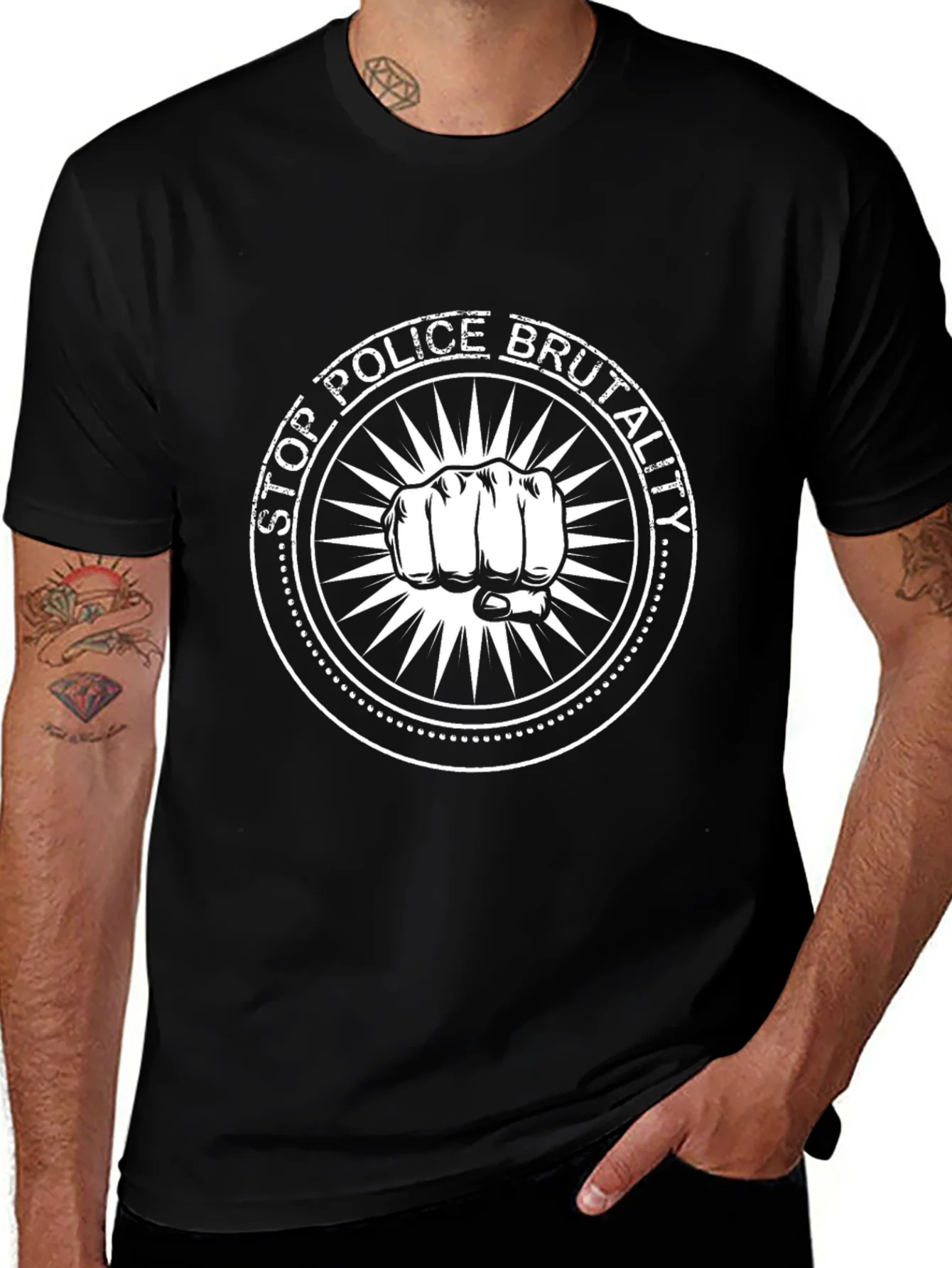 Stop Police Brutality Graphic T-Shirt Activism Protest