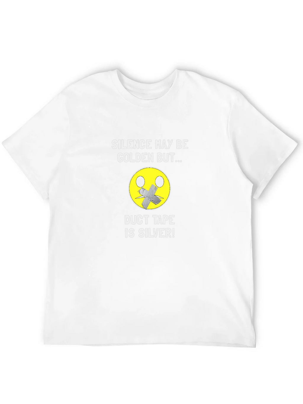 Silence Golden Duct Tape Silver Graphic T-Shirt