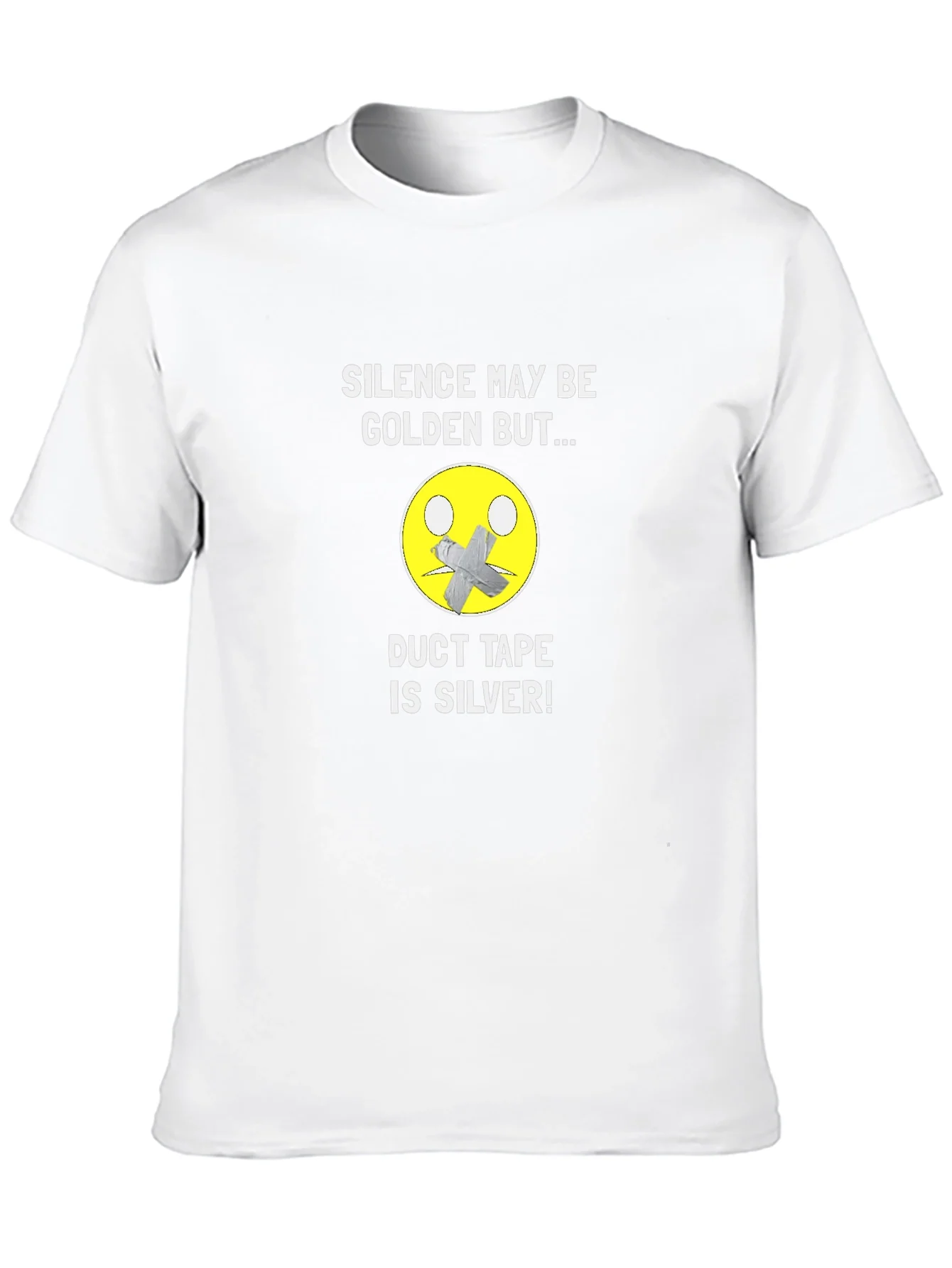 Silence Golden Duct Tape Silver Graphic T-Shirt