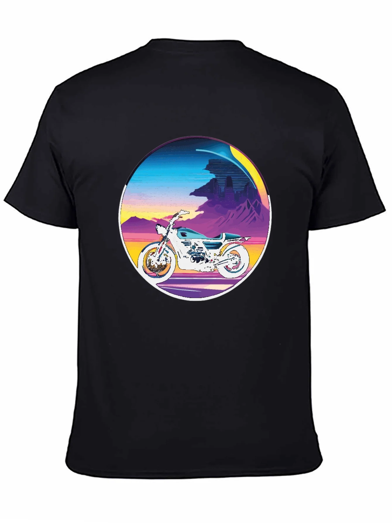 Retro Motorcycle Graphic Tee - Vintage Style
