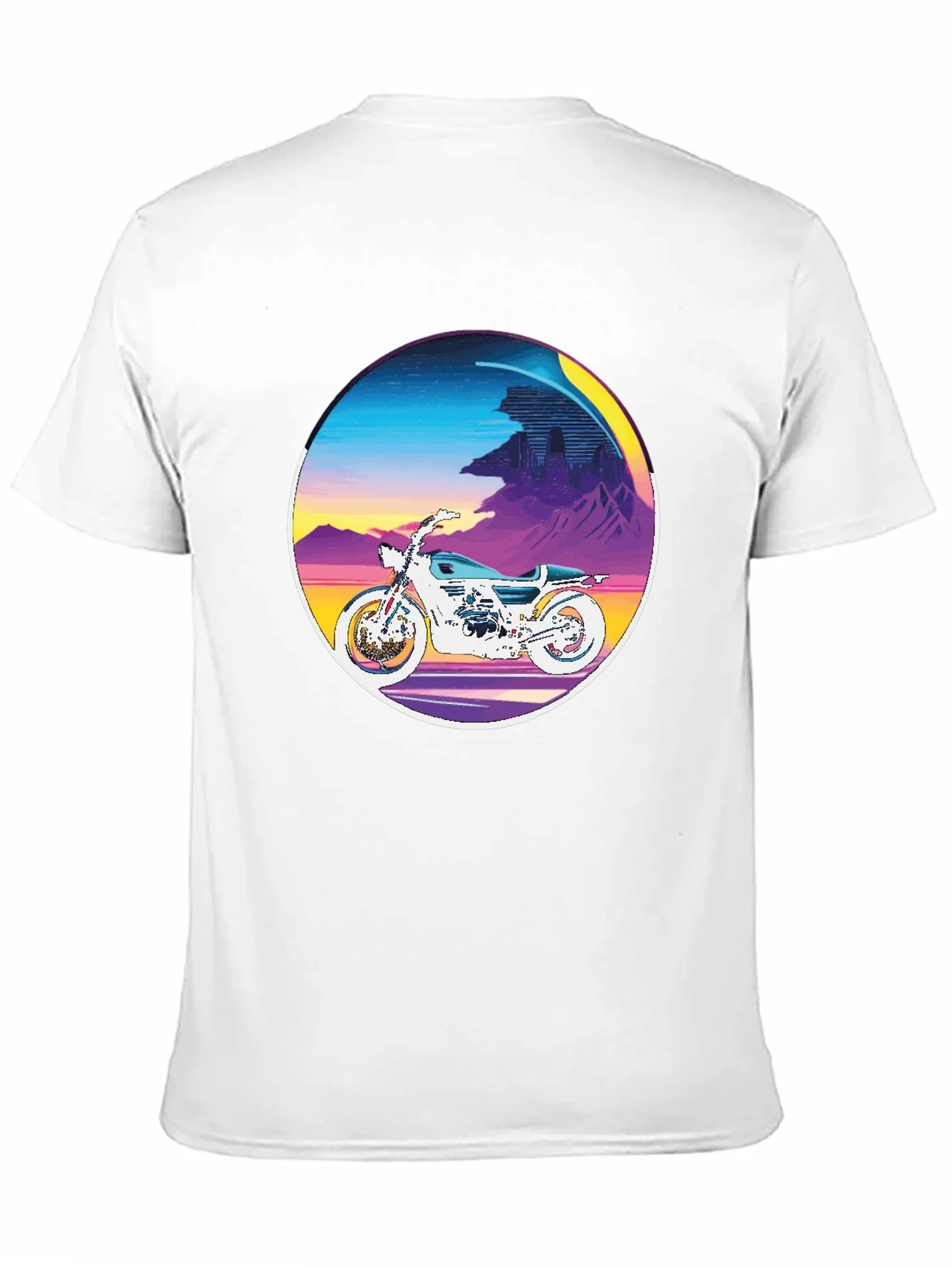 Retro Motorcycle Graphic Tee - Vintage Style