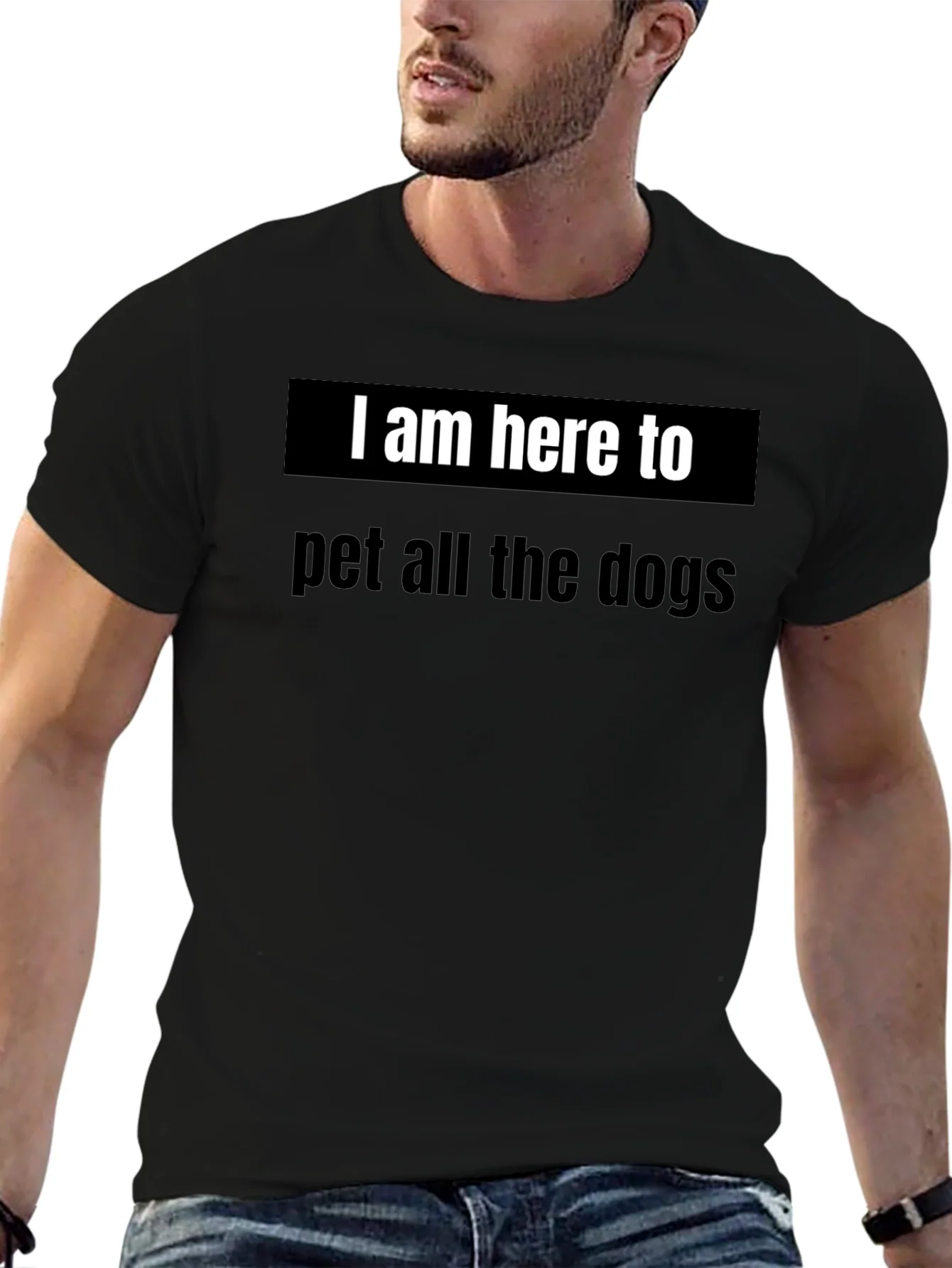 Dog Lover T-Shirt: Im Here to Pet All the Dogs!