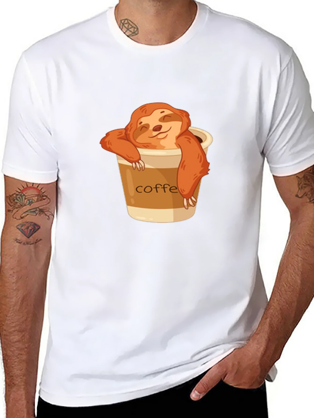 Sloth Coffee T-Shirt - Relaxed & Cute