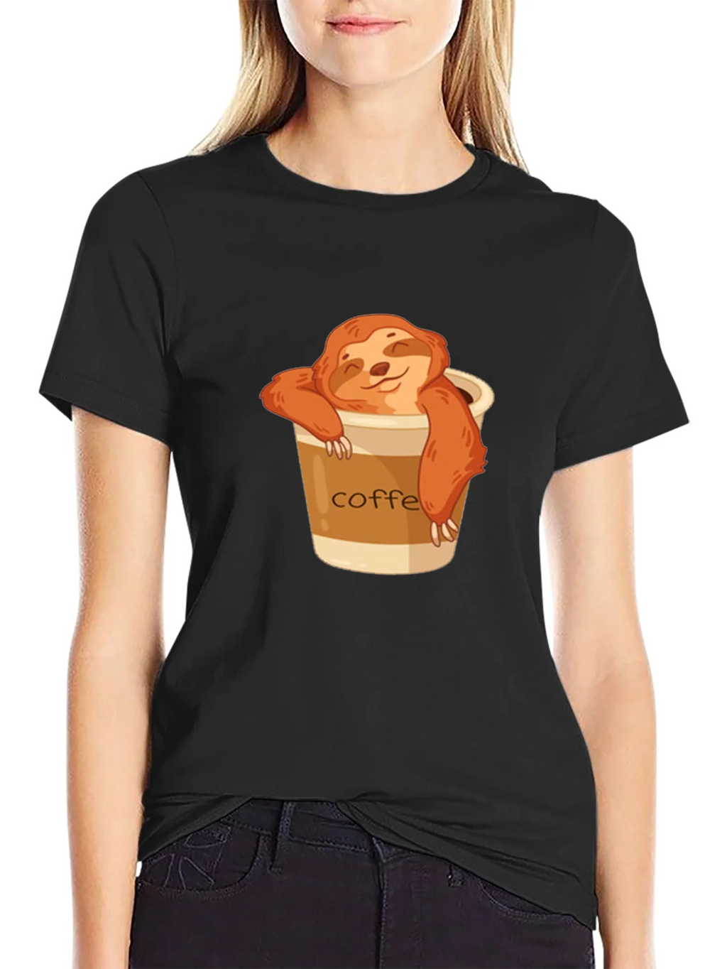Sloth Coffee T-Shirt - Relaxed & Cute