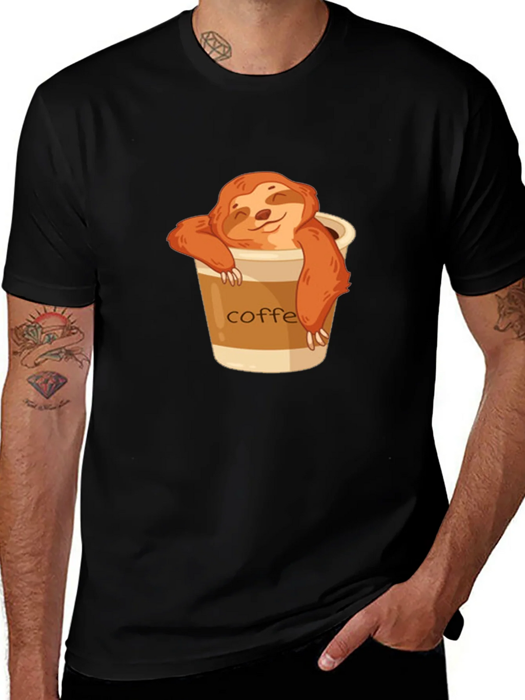 Sloth Coffee T-Shirt - Relaxed & Cute