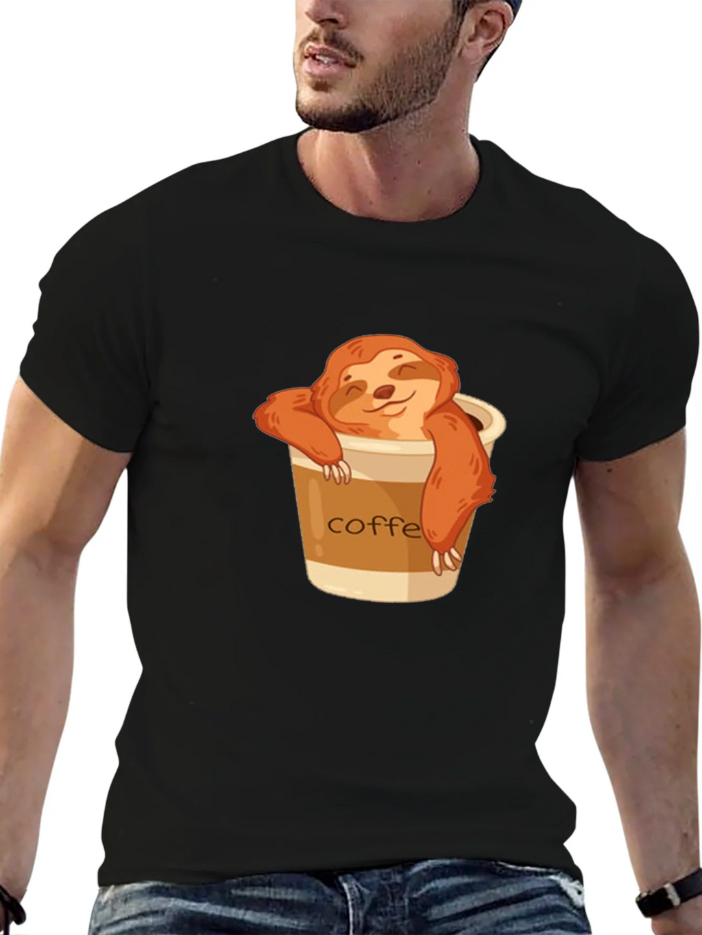 Sloth Coffee T-Shirt - Relaxed & Cute