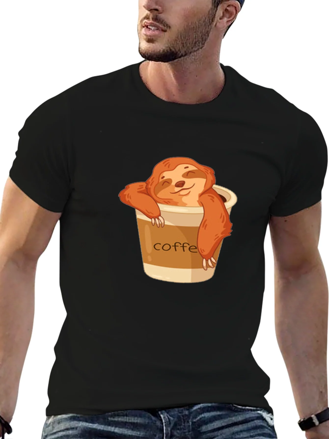 Sloth Coffee T-Shirt - Relaxed & Cute