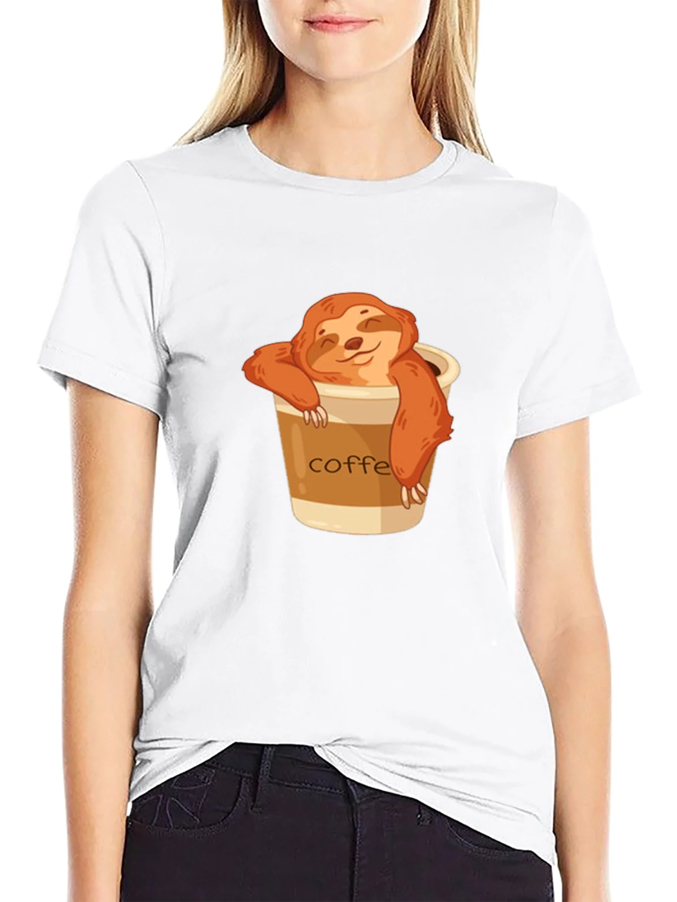 Sloth Coffee T-Shirt - Relaxed & Cute