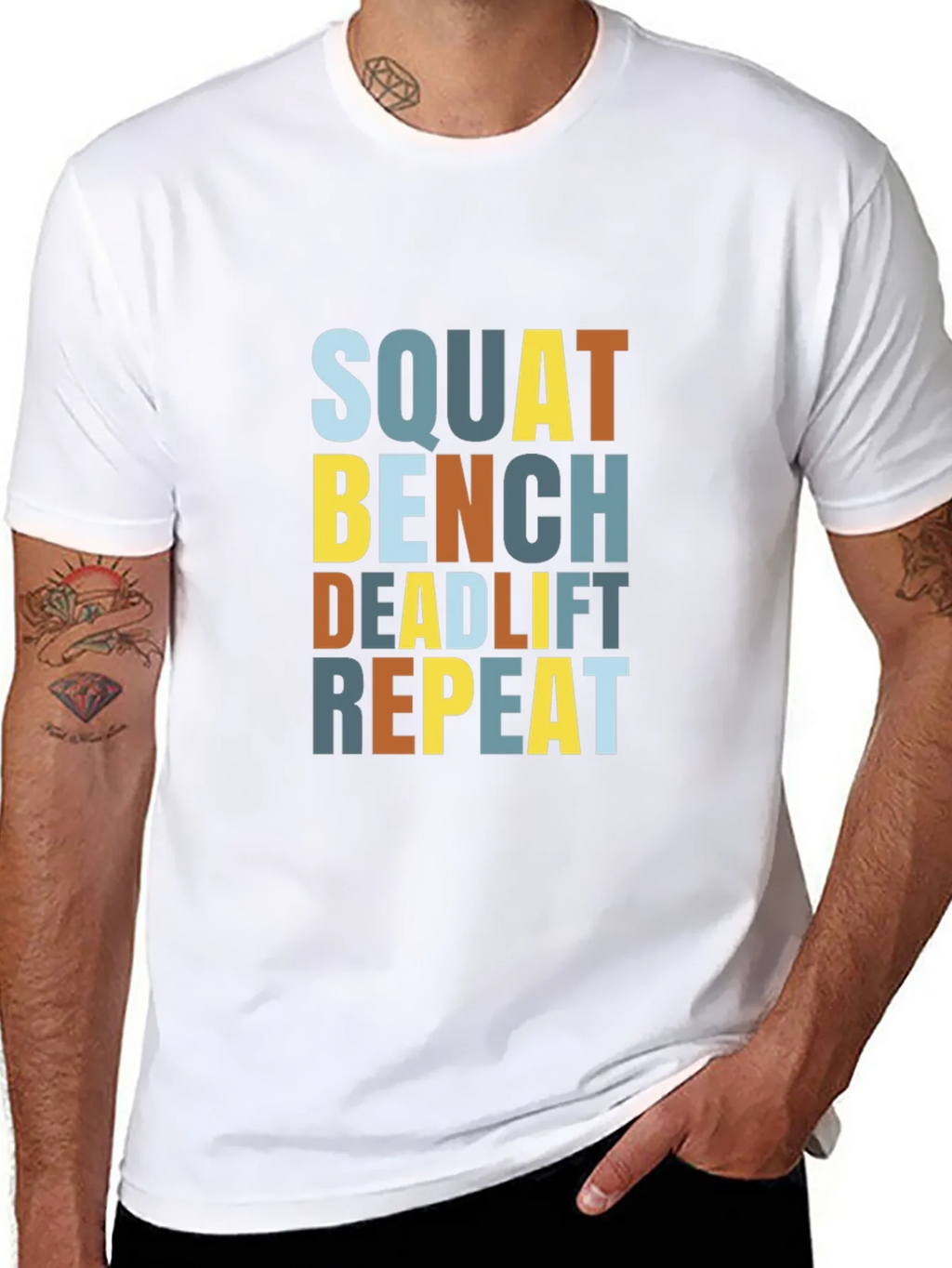 Squat Bench Deadlift Repeat Graphic Tee