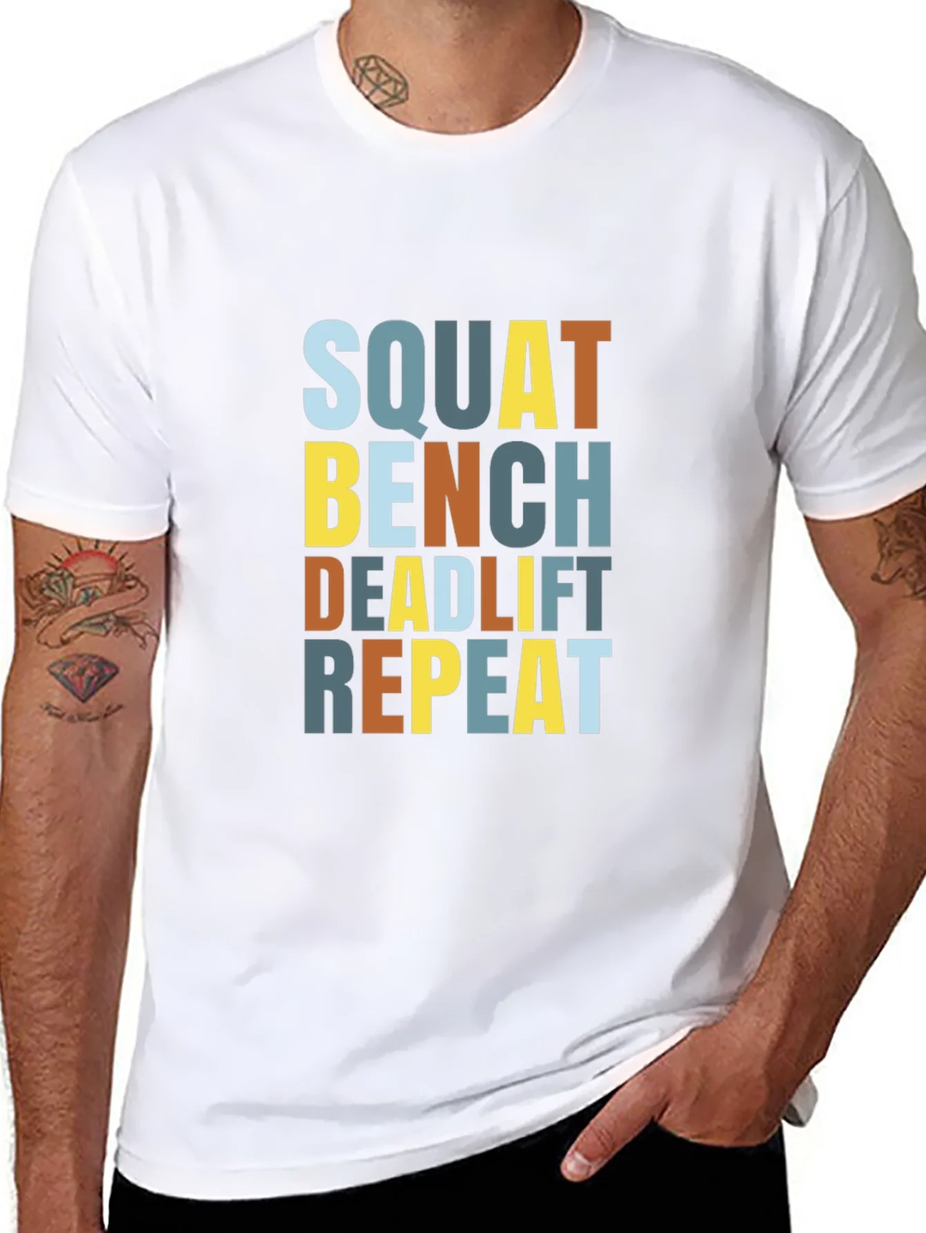 Squat Bench Deadlift Repeat Graphic Tee