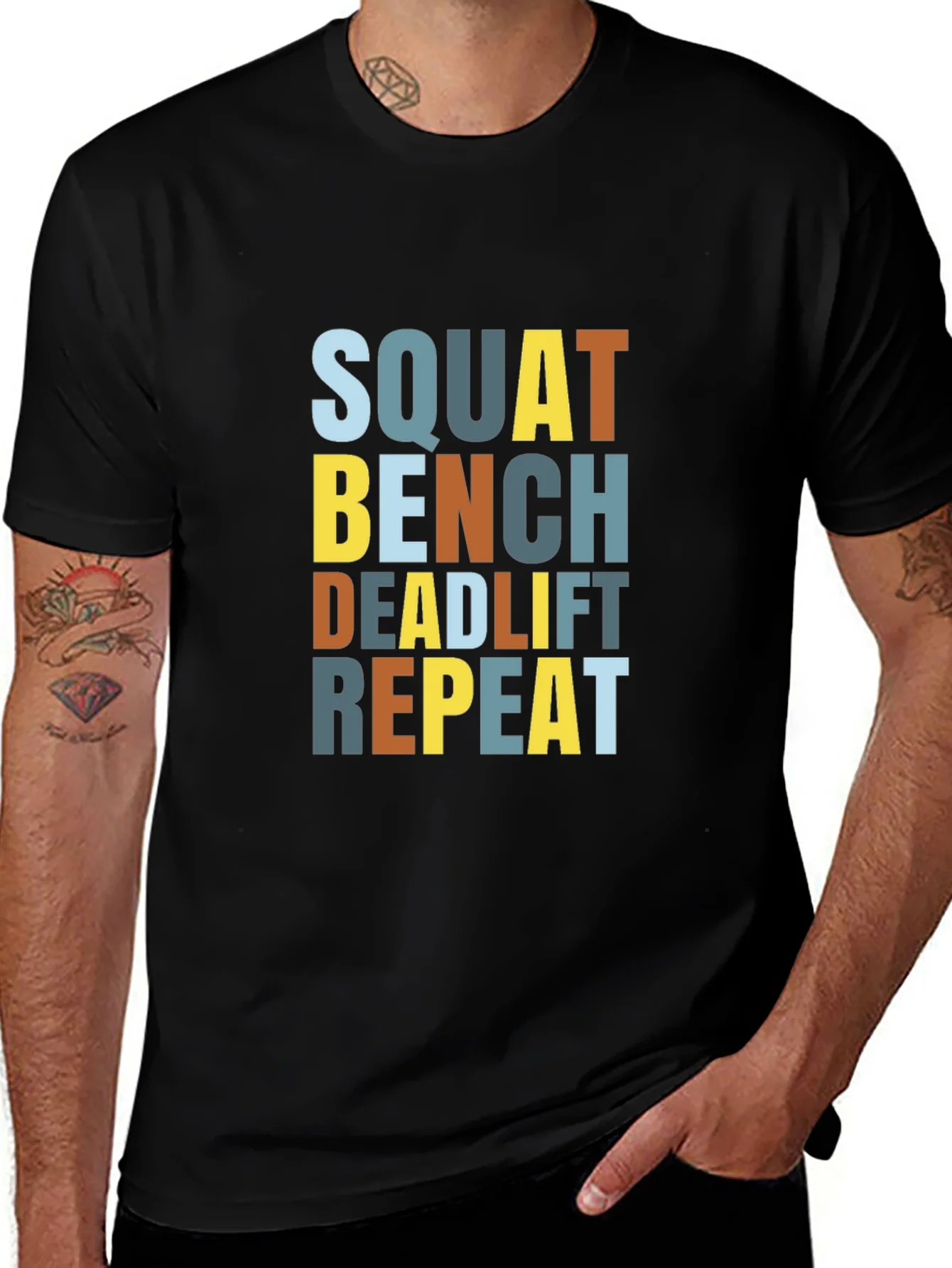 Squat Bench Deadlift Repeat Graphic Tee