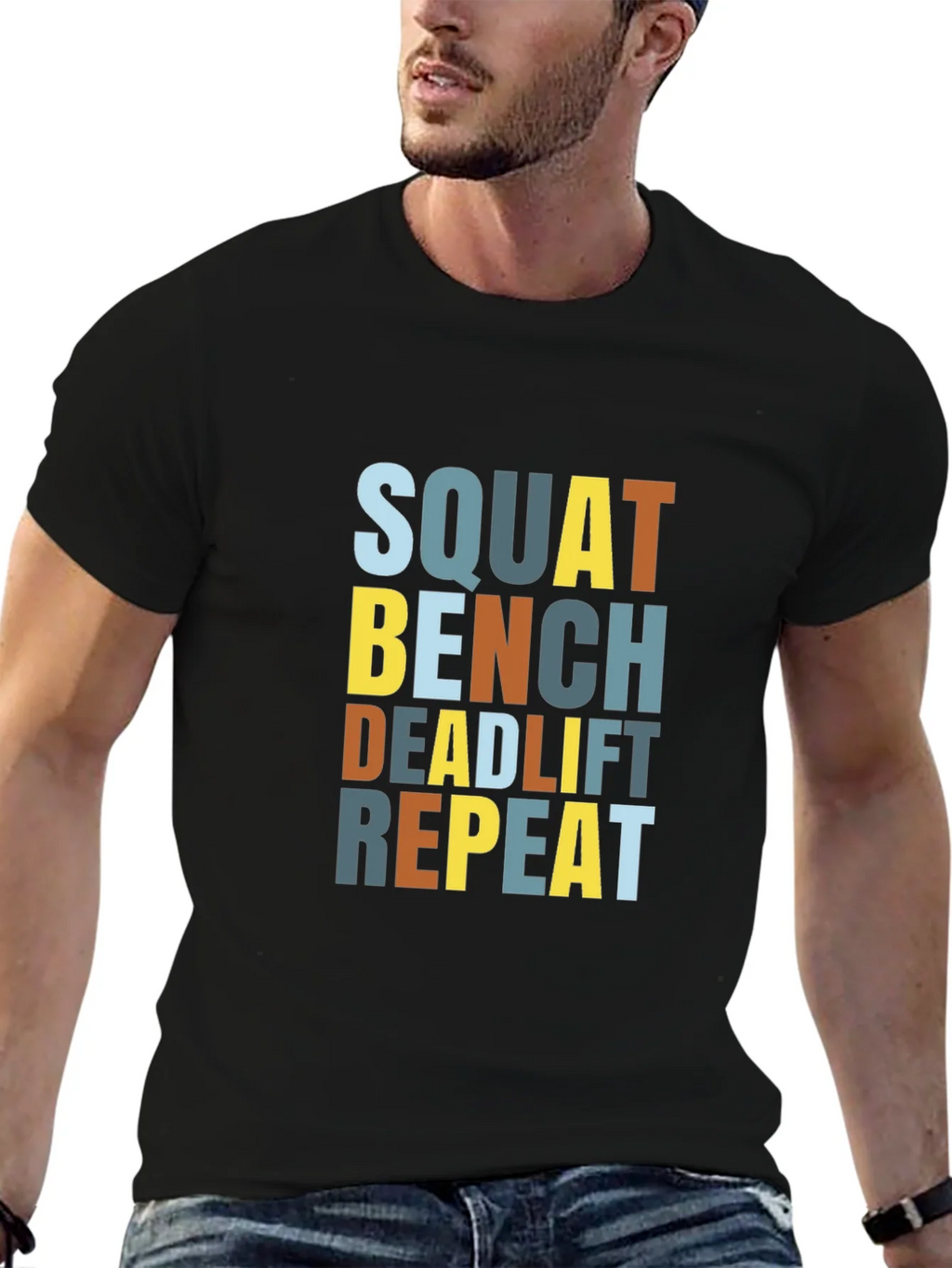 Squat Bench Deadlift Repeat Graphic Tee