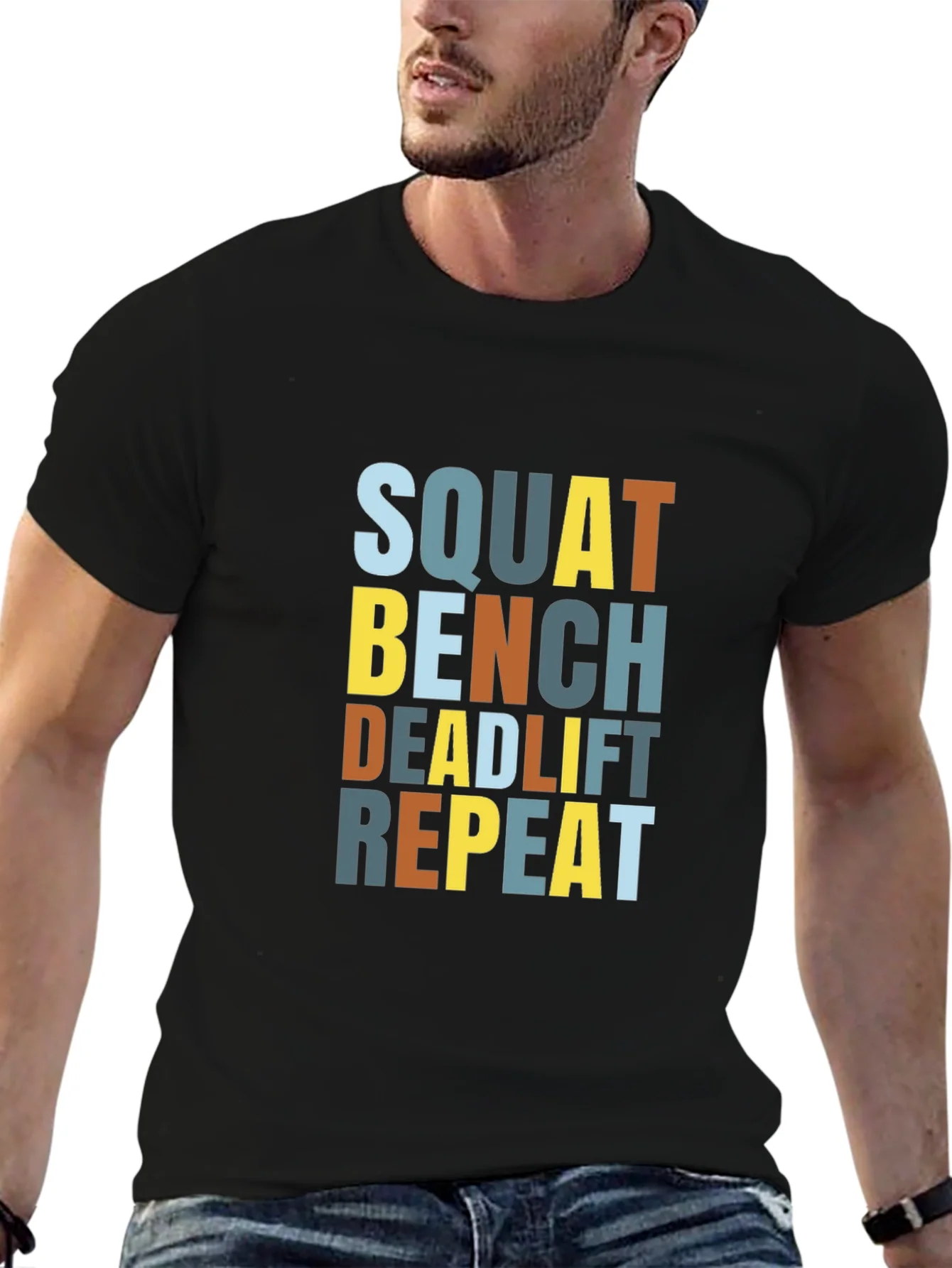 Squat Bench Deadlift Repeat Graphic Tee