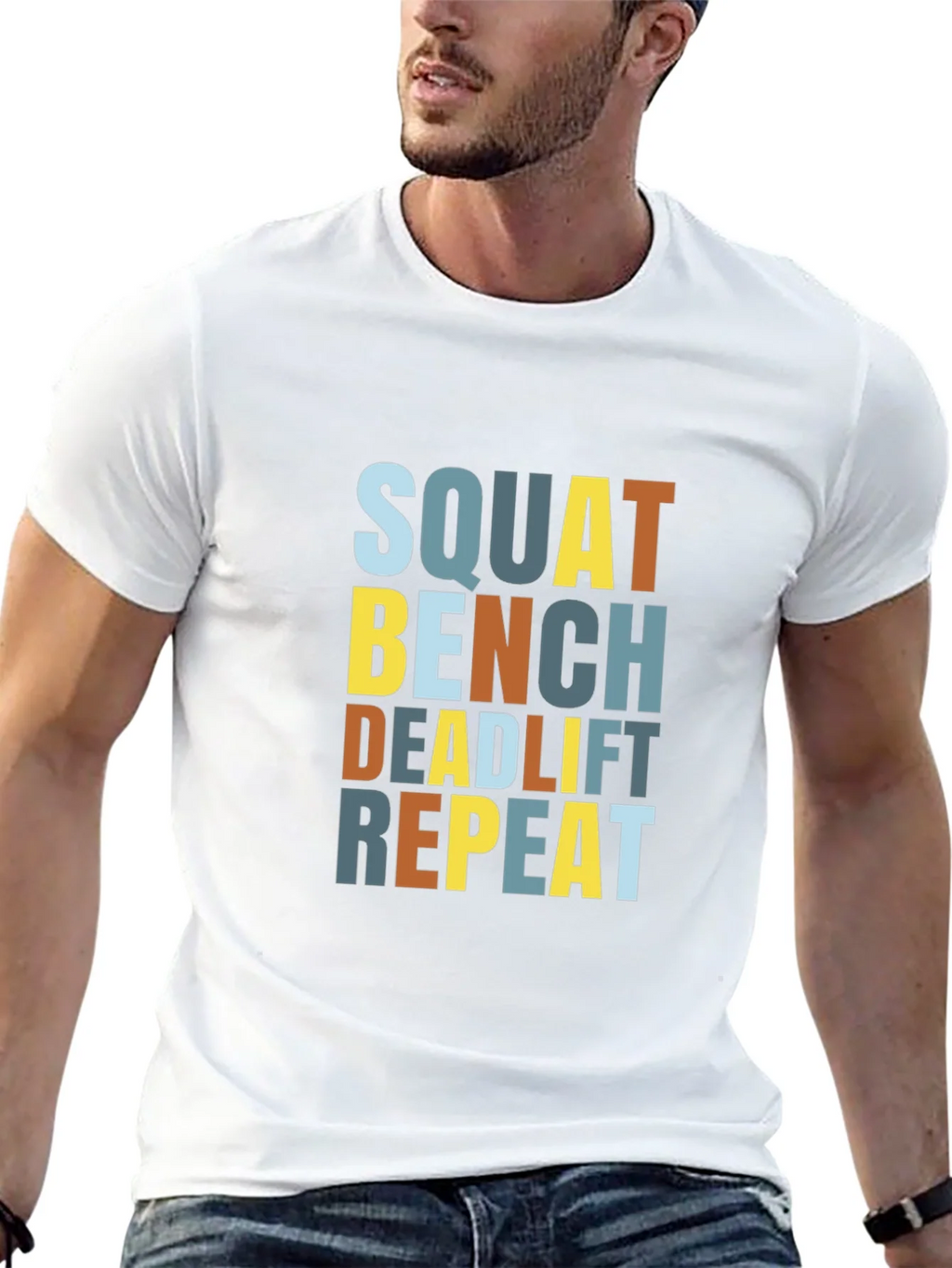 Squat Bench Deadlift Repeat Graphic Tee