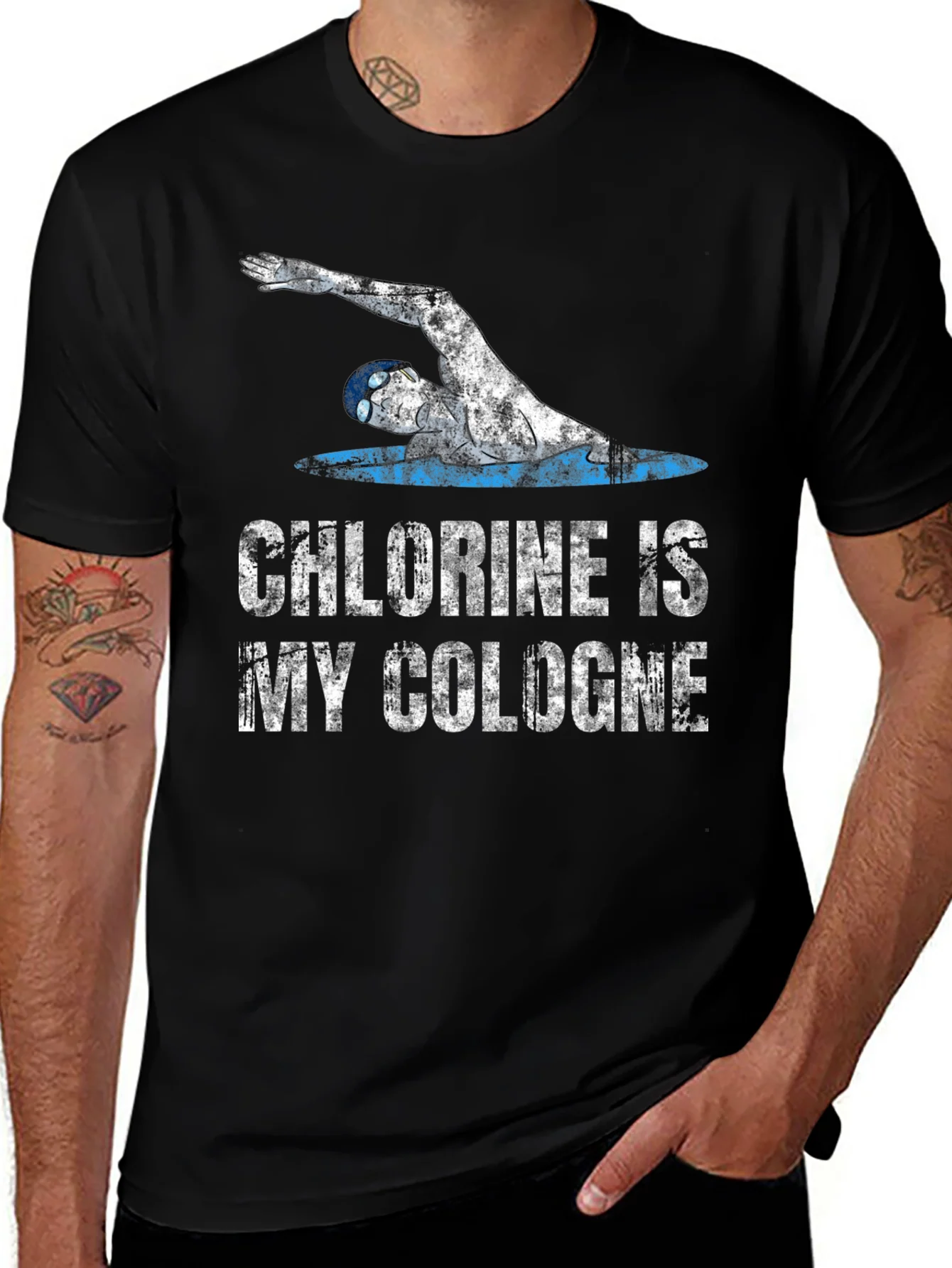 Chlorine is My Cologne T-Shirt - Swimmer Graphic Tee