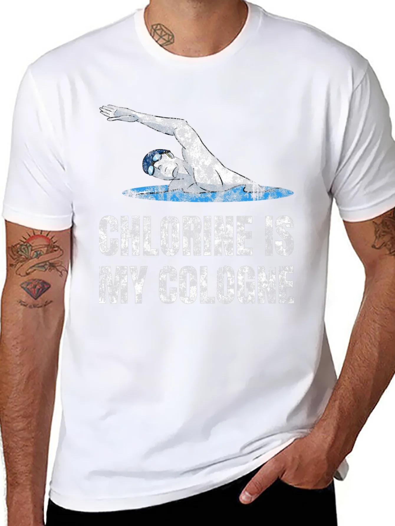 Chlorine is My Cologne T-Shirt - Swimmer Graphic Tee