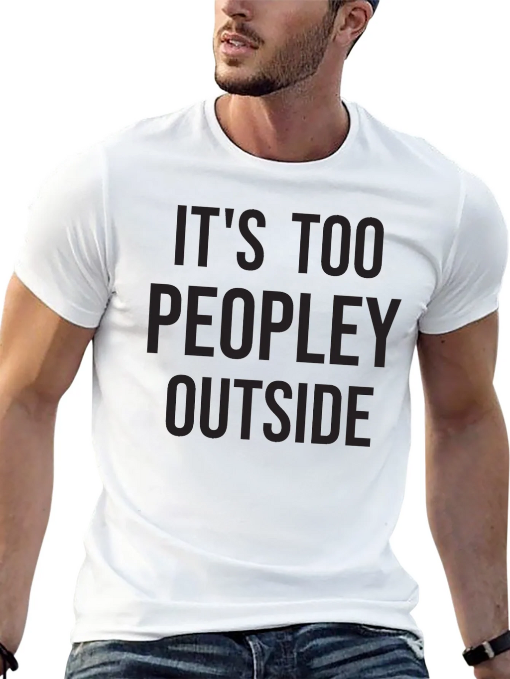 Its Too Peopley Outside Graphic Tee
