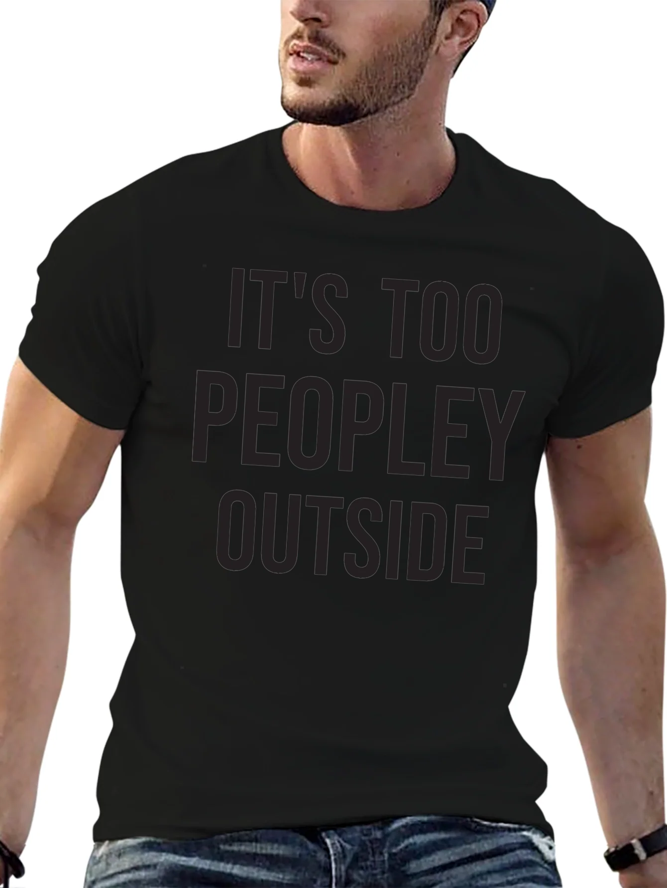 Its Too Peopley Outside Graphic Tee
