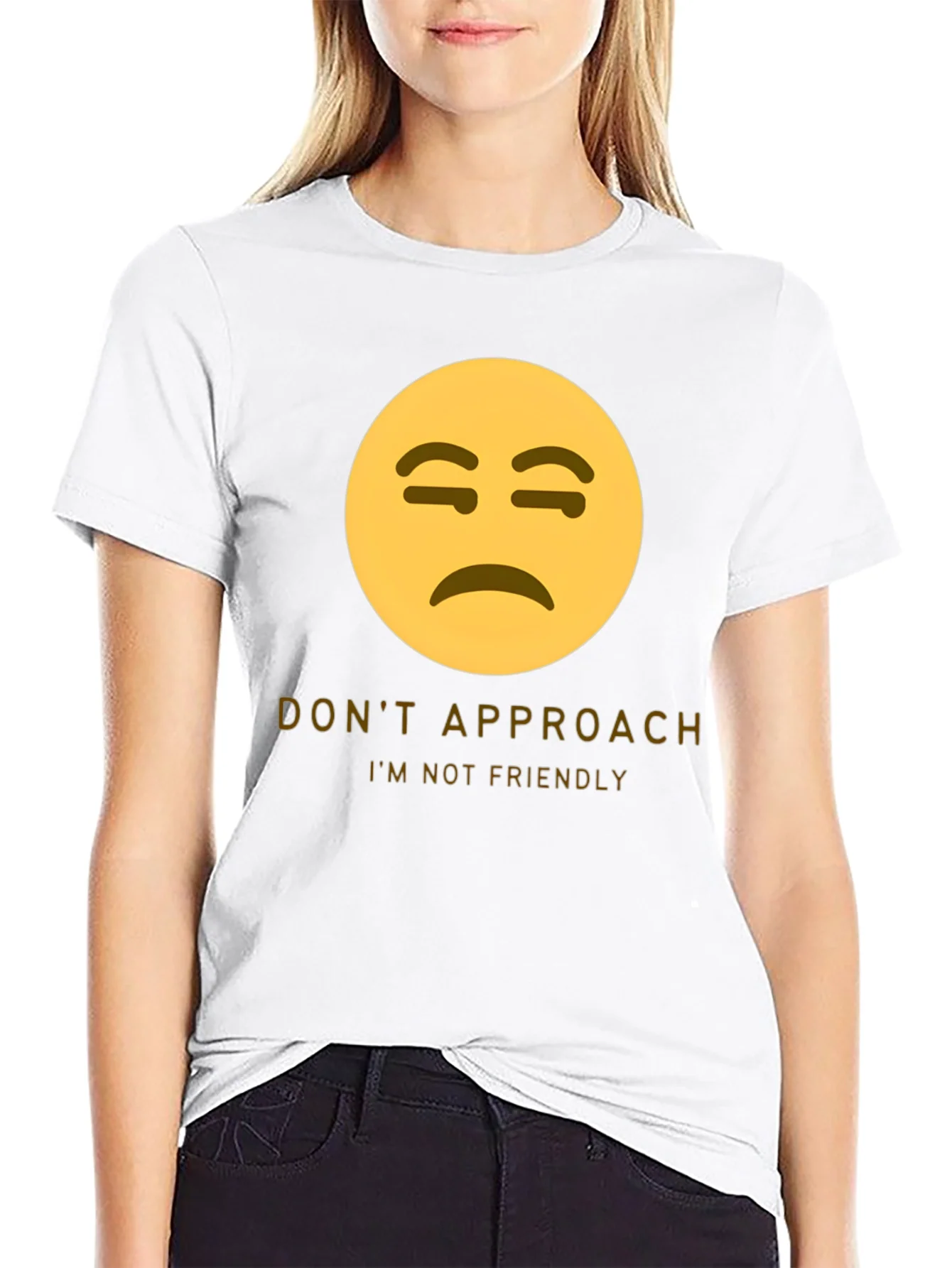 Unfriendly Emoji T-Shirt - Do Not Approach Graphic Tee