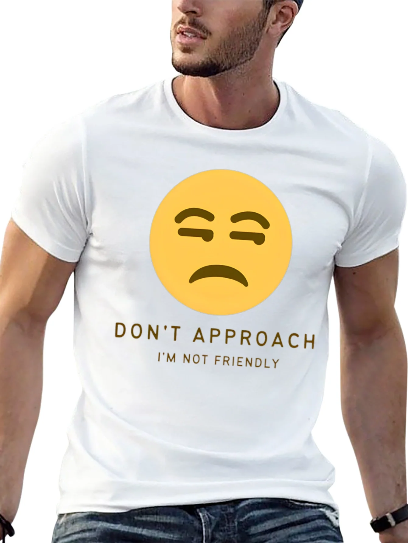 Unfriendly Emoji T-Shirt - Do Not Approach Graphic Tee