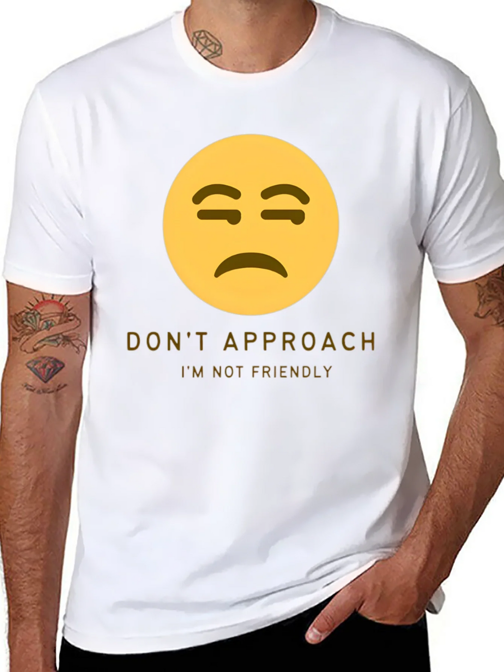 Unfriendly Emoji T-Shirt - Do Not Approach Graphic Tee