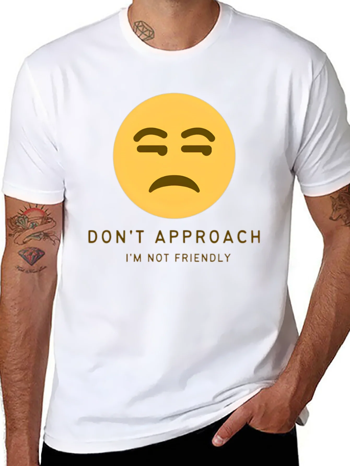 Unfriendly Emoji T-Shirt - Do Not Approach Graphic Tee