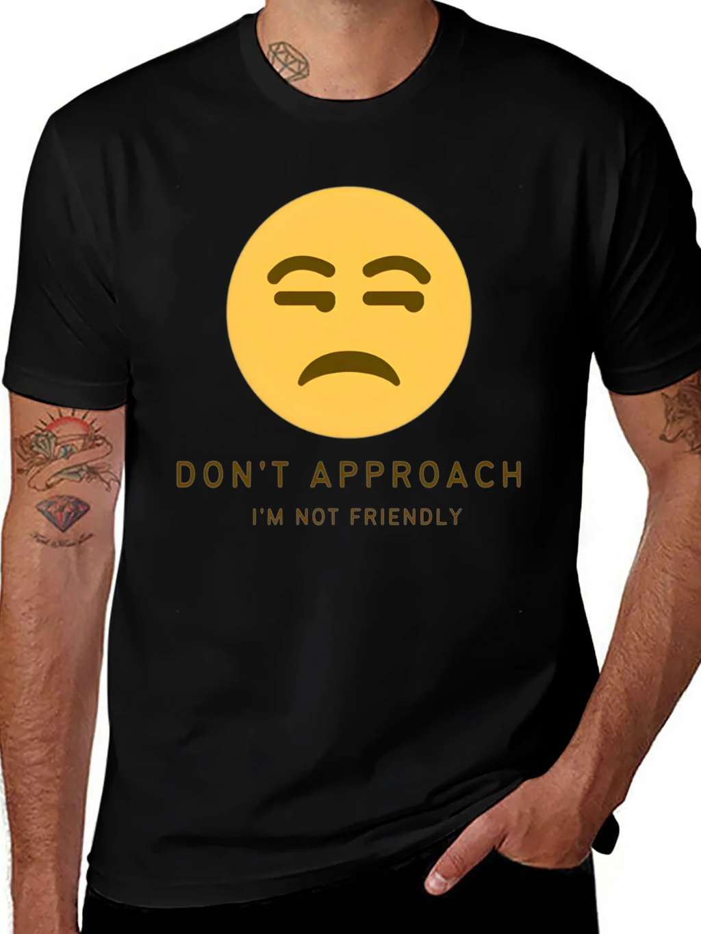 Unfriendly Emoji T-Shirt - Do Not Approach Graphic Tee
