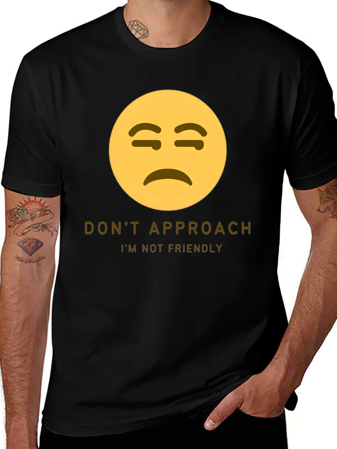 Unfriendly Emoji T-Shirt - Do Not Approach Graphic Tee