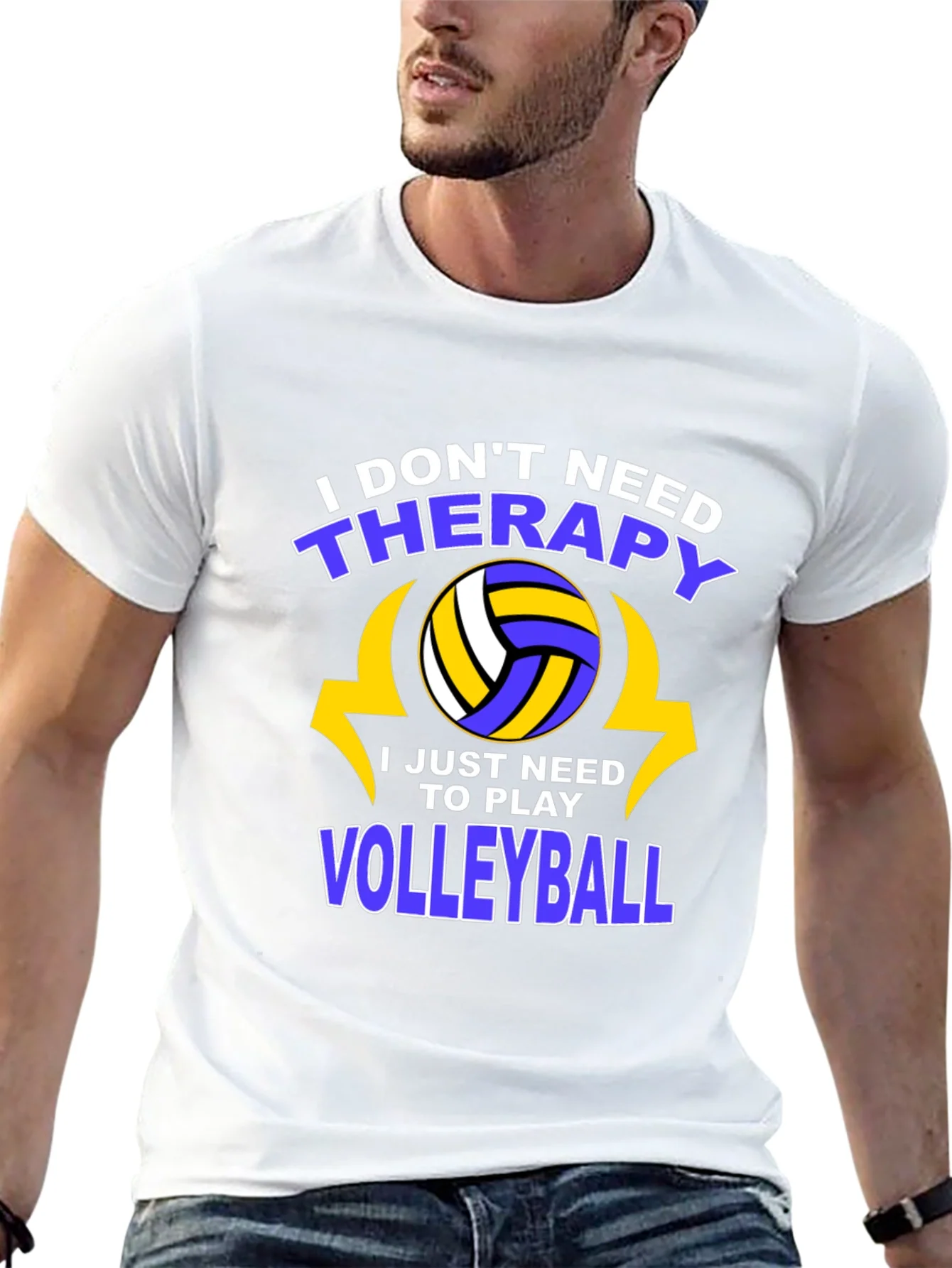 Volleyball Therapy T-Shirt - Play More Stress Less!