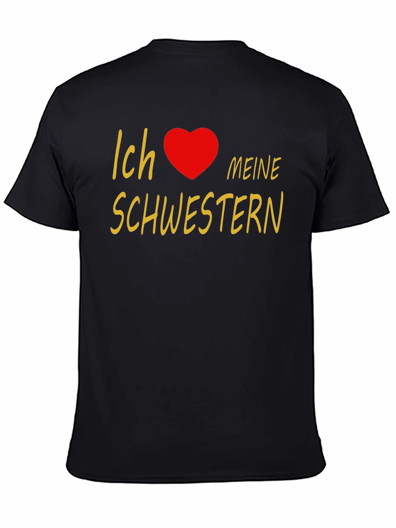 I Love My Sisters T-Shirt - Black Cotton Tee