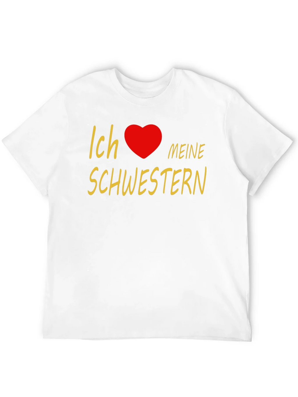 I Love My Sisters T-Shirt - Black Cotton Tee