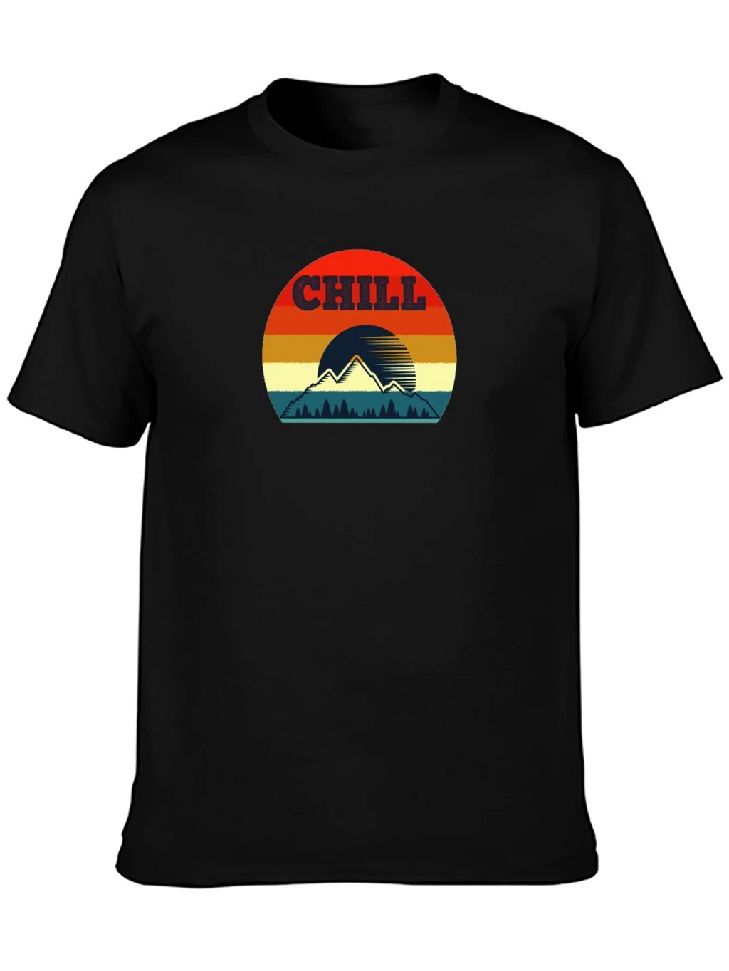Chill Mountain Sunset Graphic T-Shirt