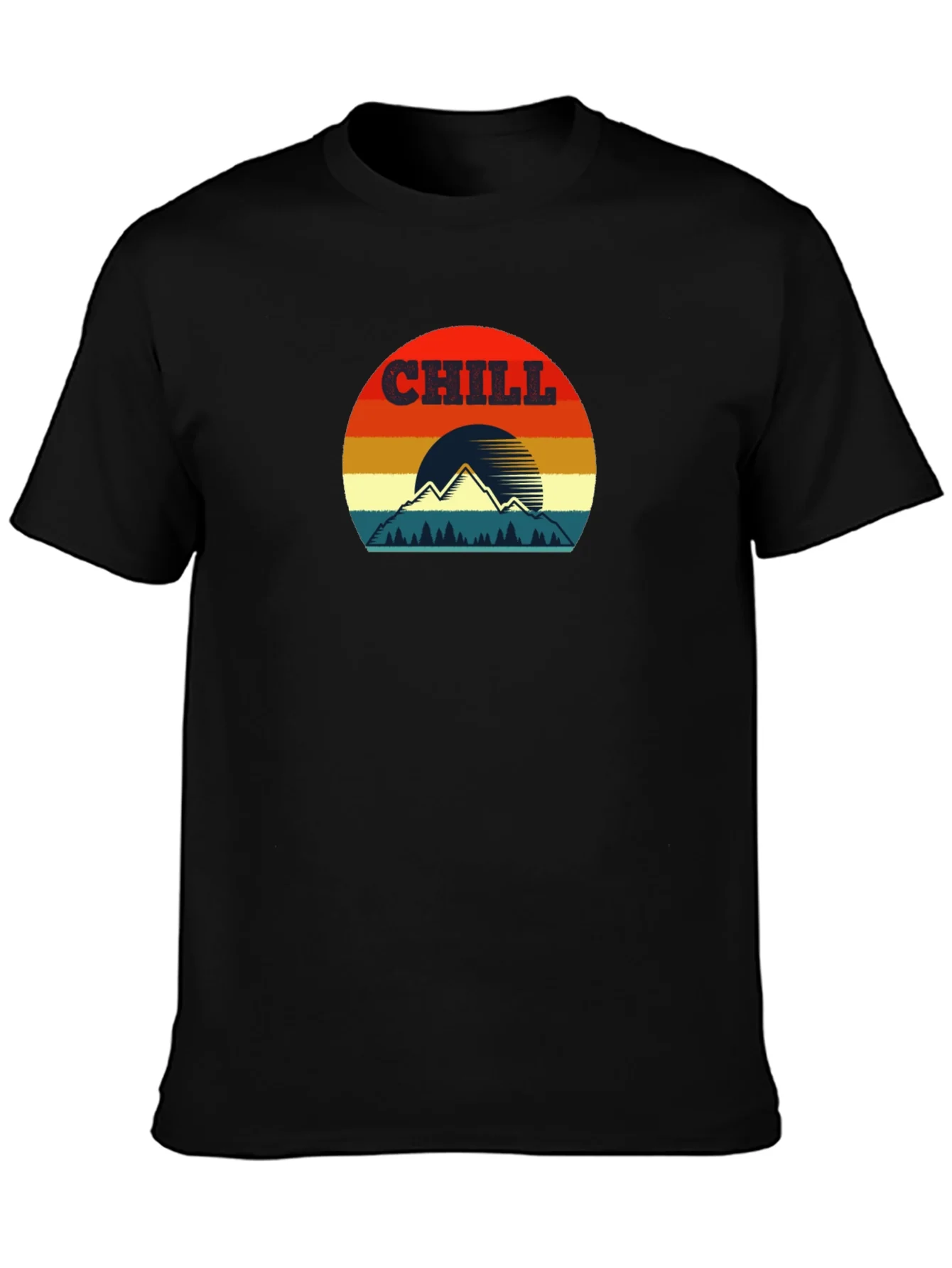 Chill Mountain Sunset Graphic T-Shirt