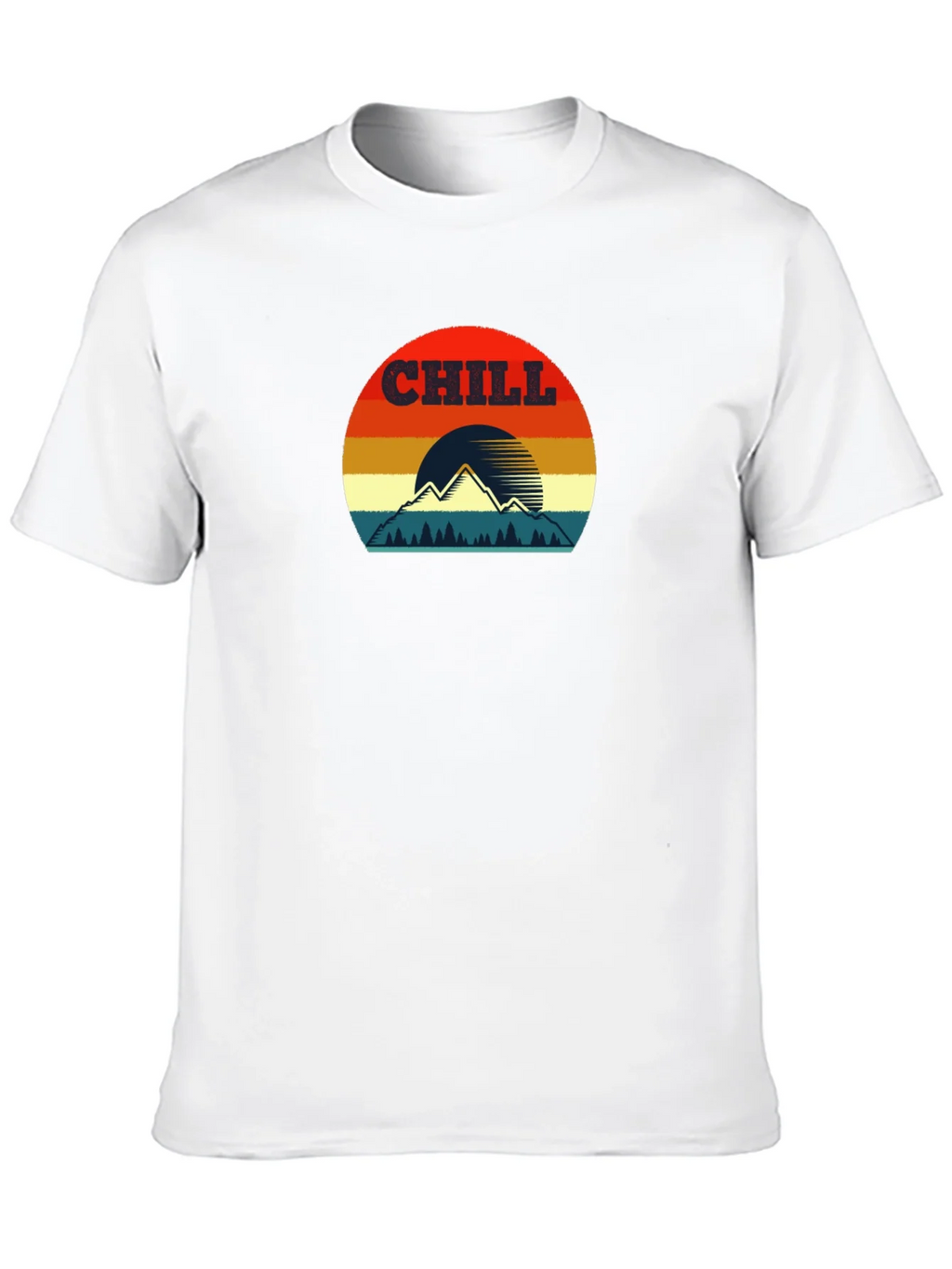 Chill Mountain Sunset Graphic T-Shirt